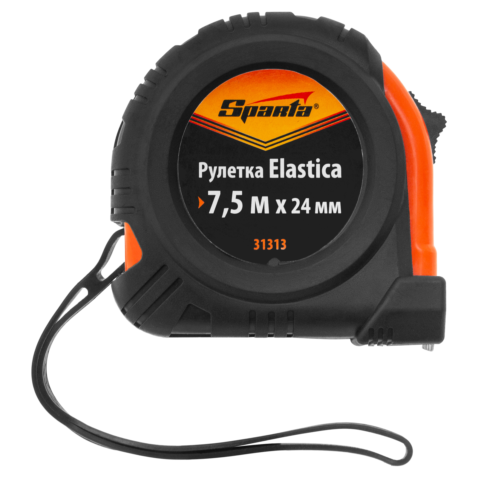 Рулетка Elastica,7,5 м х 24 мм,обрезиненный корпус Sparta 