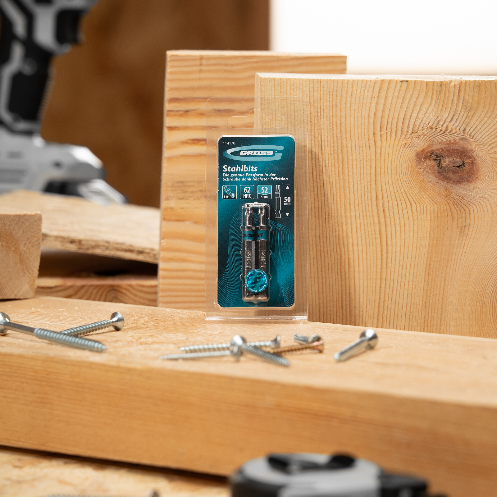 Бита Torx 20х50мм, сталь S2, шестигр., 2 шт. Gross 