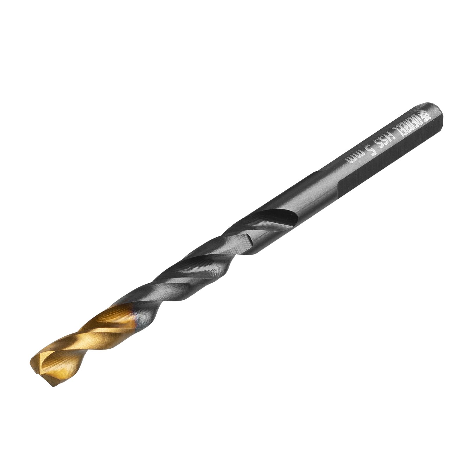 Сверло по металлу, 5 мм, HSS-Tin, Golden Tip, 10 шт. Denzel 