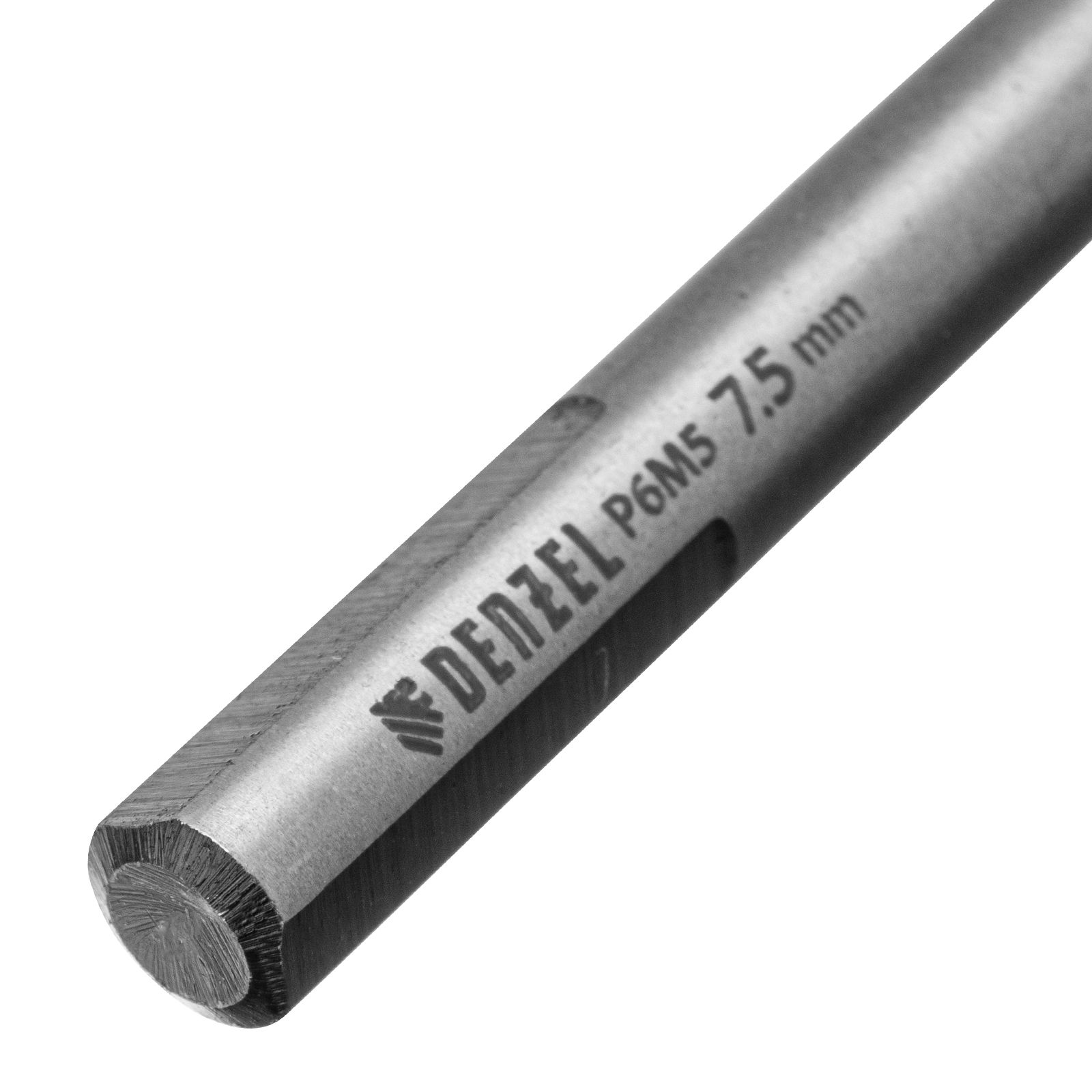 Сверло спиральное по металлу 7,5 x 109мм, Р6М5, Golden Tip, многогранная заточка Denzel 