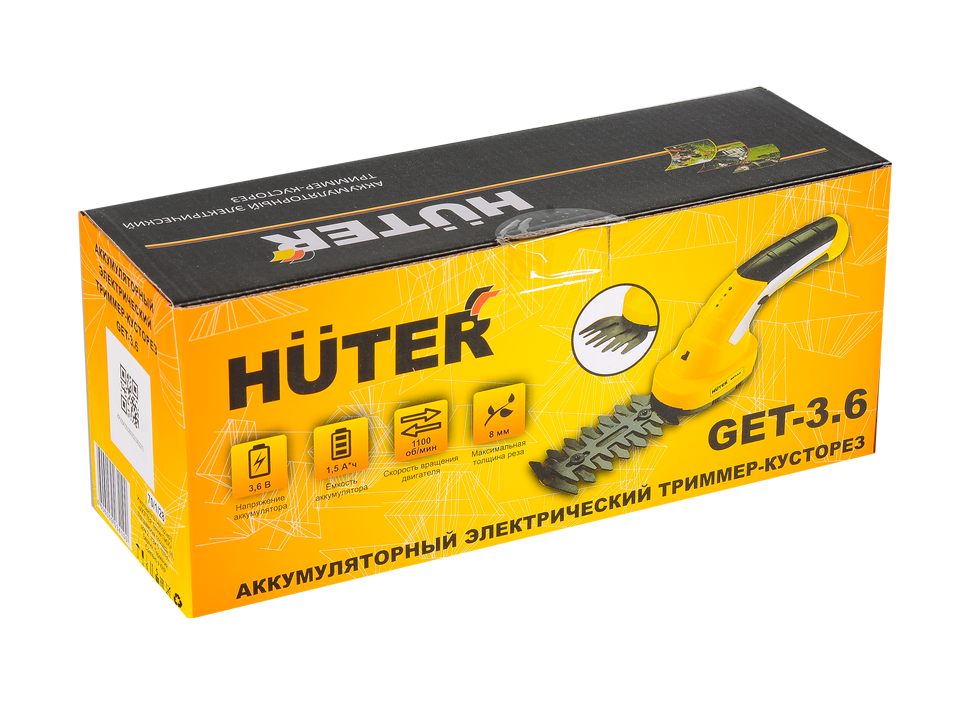 Аккумуляторный триммер-кусторез Huter GET-3,6 