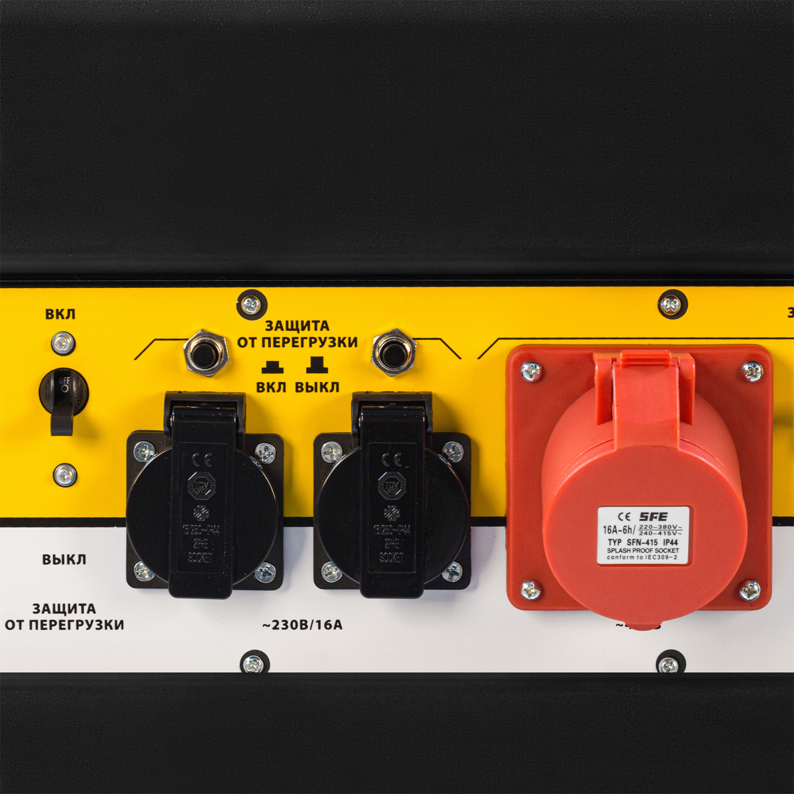 Генератор бензиновый PS 80 E-3, 6.6 кВт, 400 В, 25 л, электростартер Denzel 