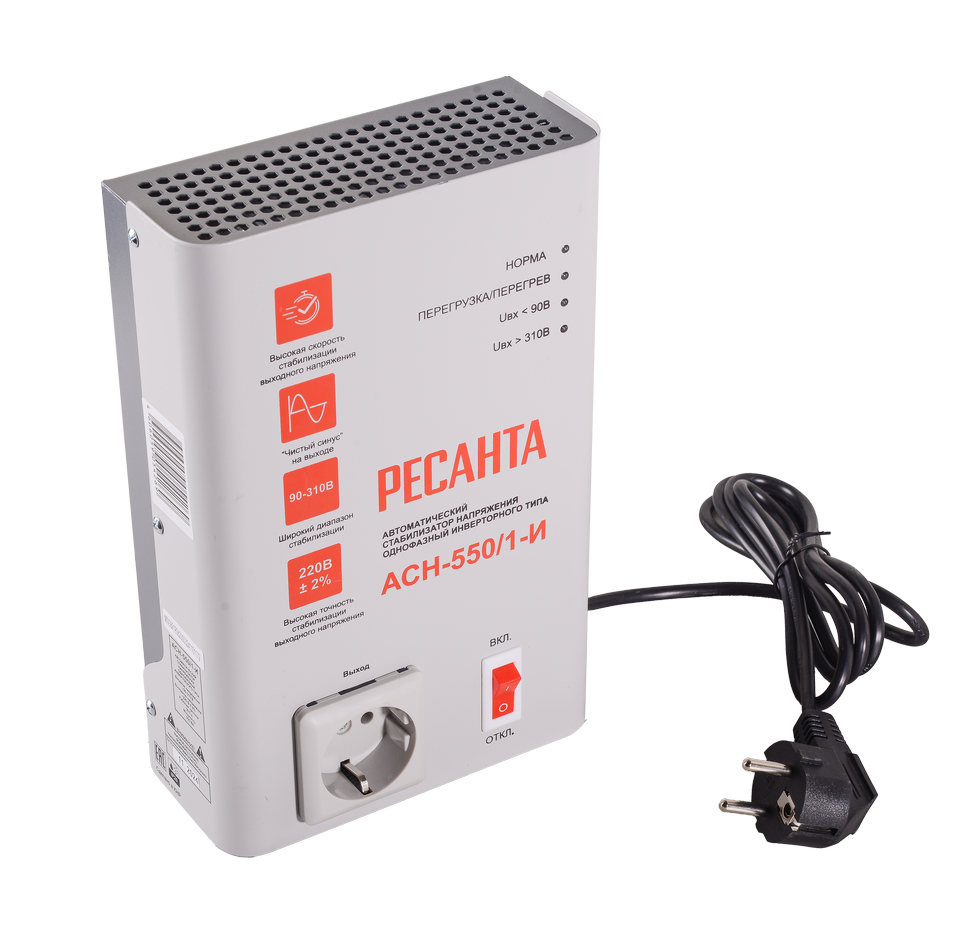 Стабилизатор напряжения АСН-550/1-И Ресанта 