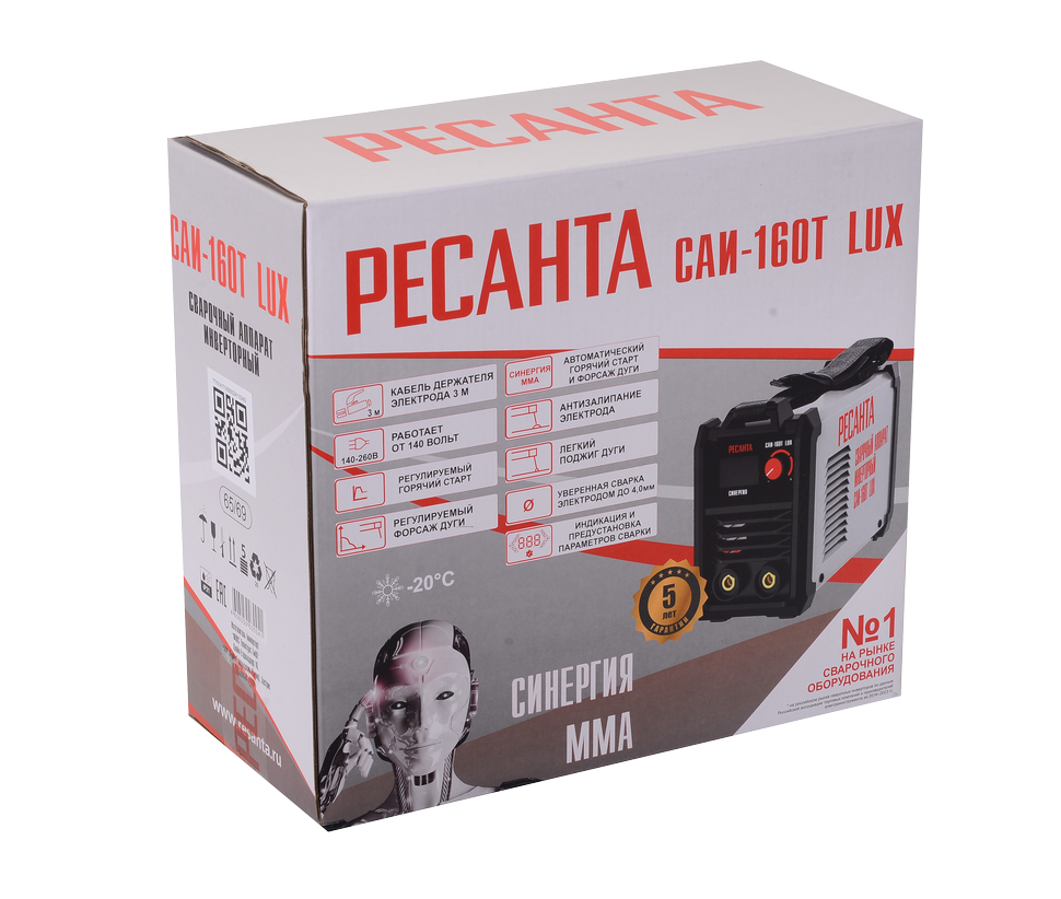 Сварочный аппарат инверторный Ресанта САИ-160Т LUX 