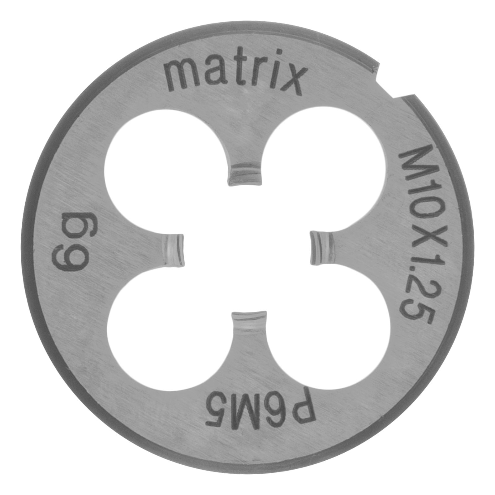 Плашка М10 х 1.25 мм, Р6М5 Matrix 
