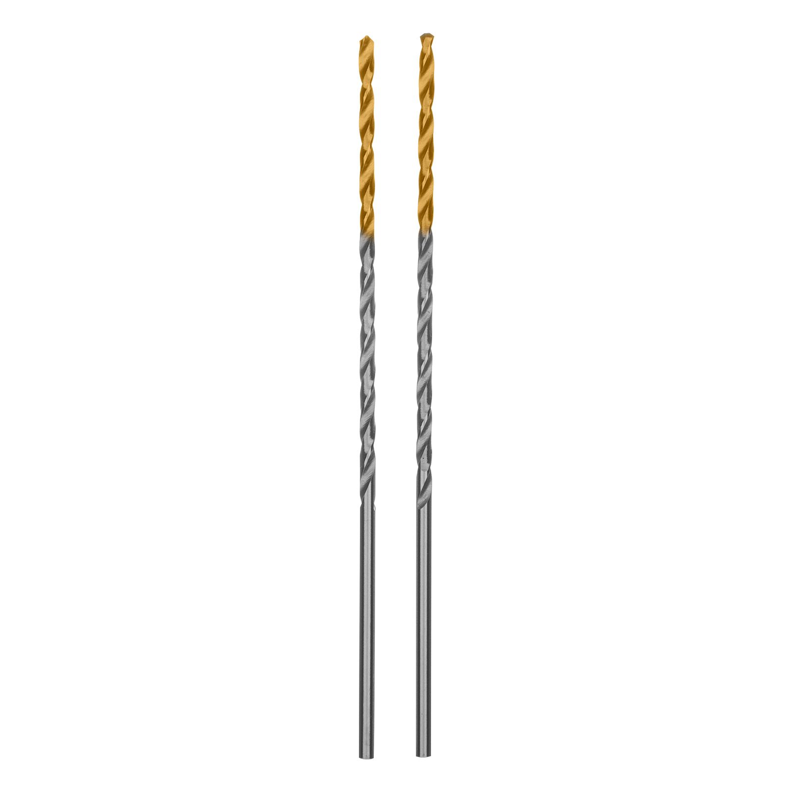 Сверло спиральное по металлу 2 х 86 мм Р6М5, Golden Tip, удлиненное, 2шт. Denzel 