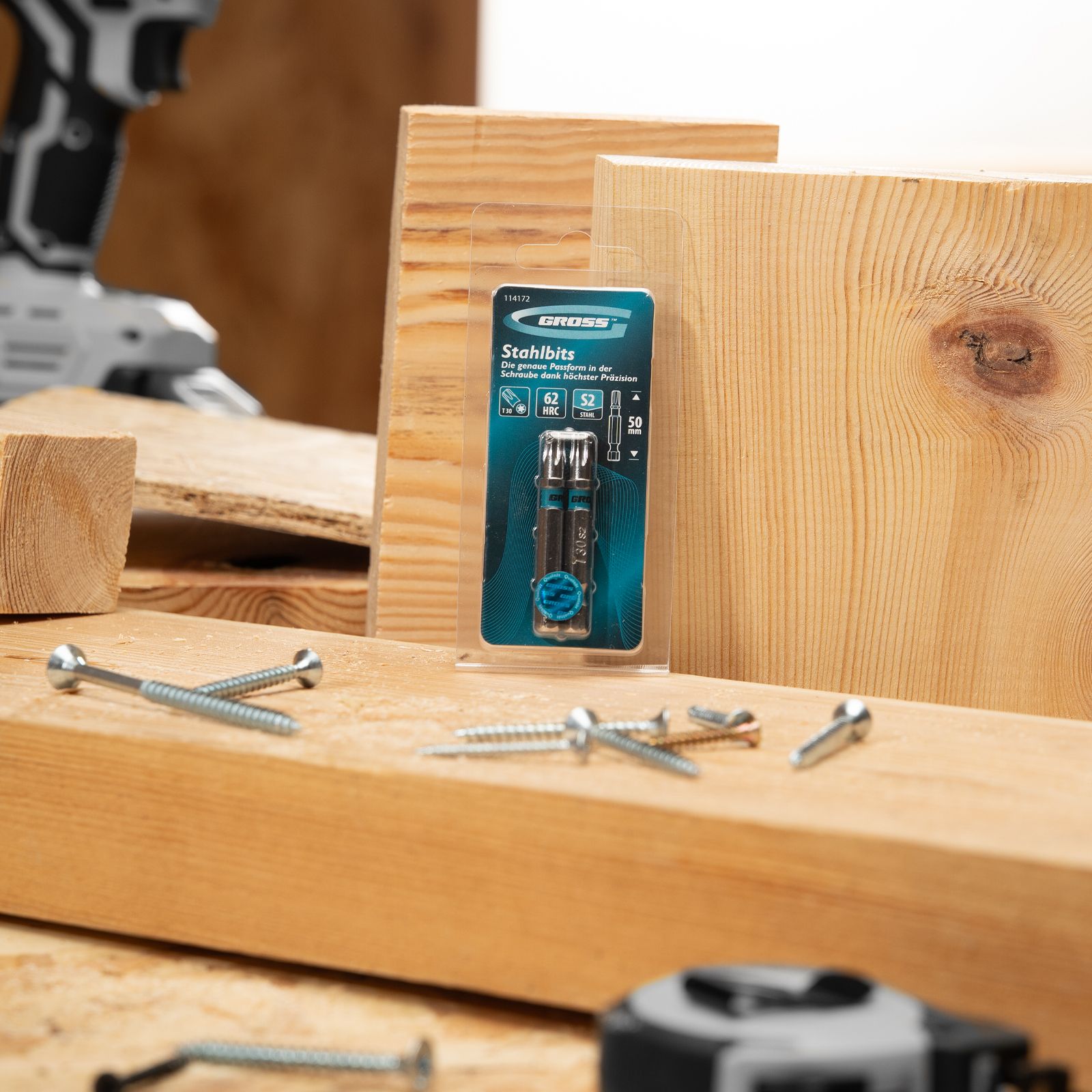 Бита Torx 30х50мм, сталь S2, шестигр., 2 шт. Gross 