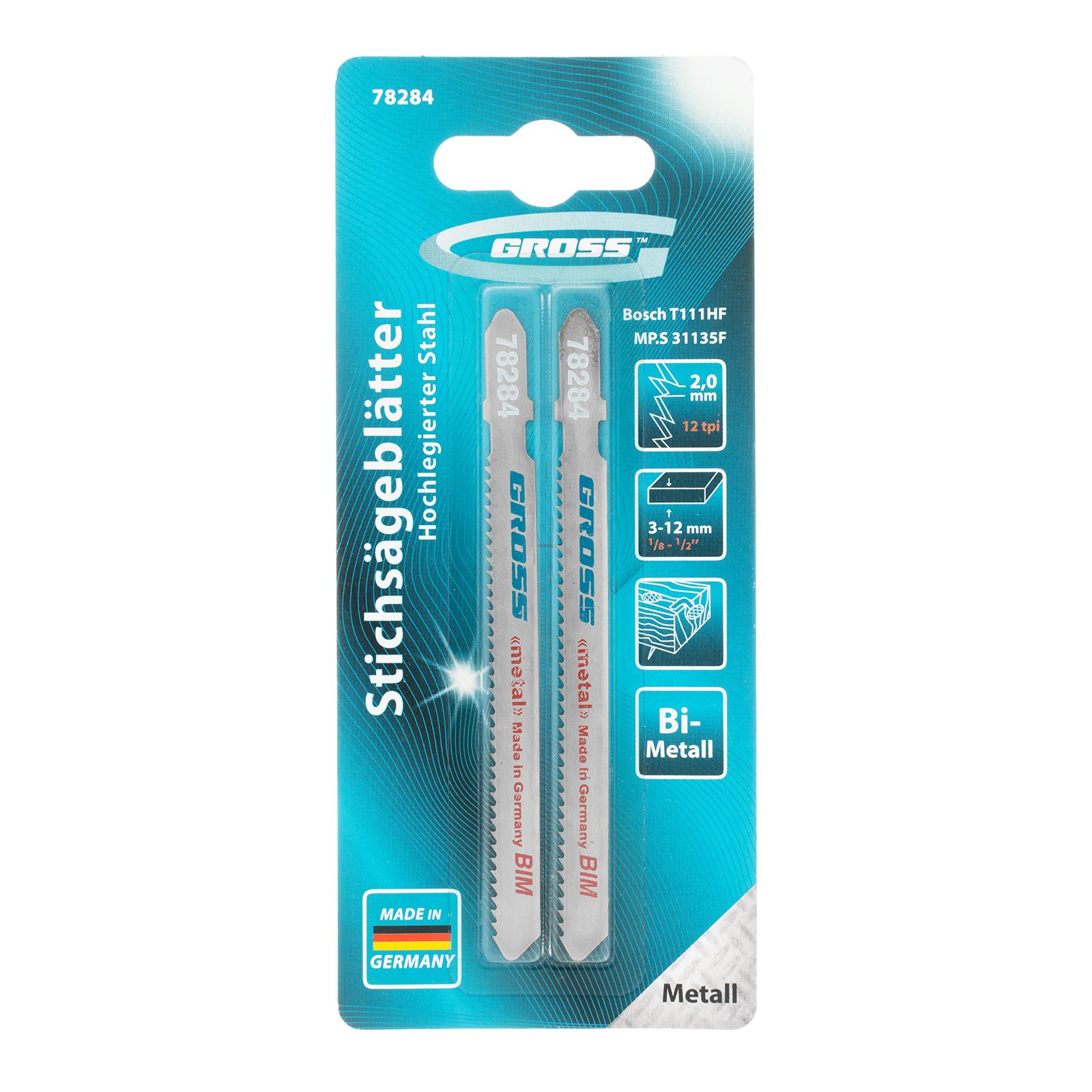 Полотна для электролобзика  Profi, 2 шт, ( 31135F-T111HF ) Gross 