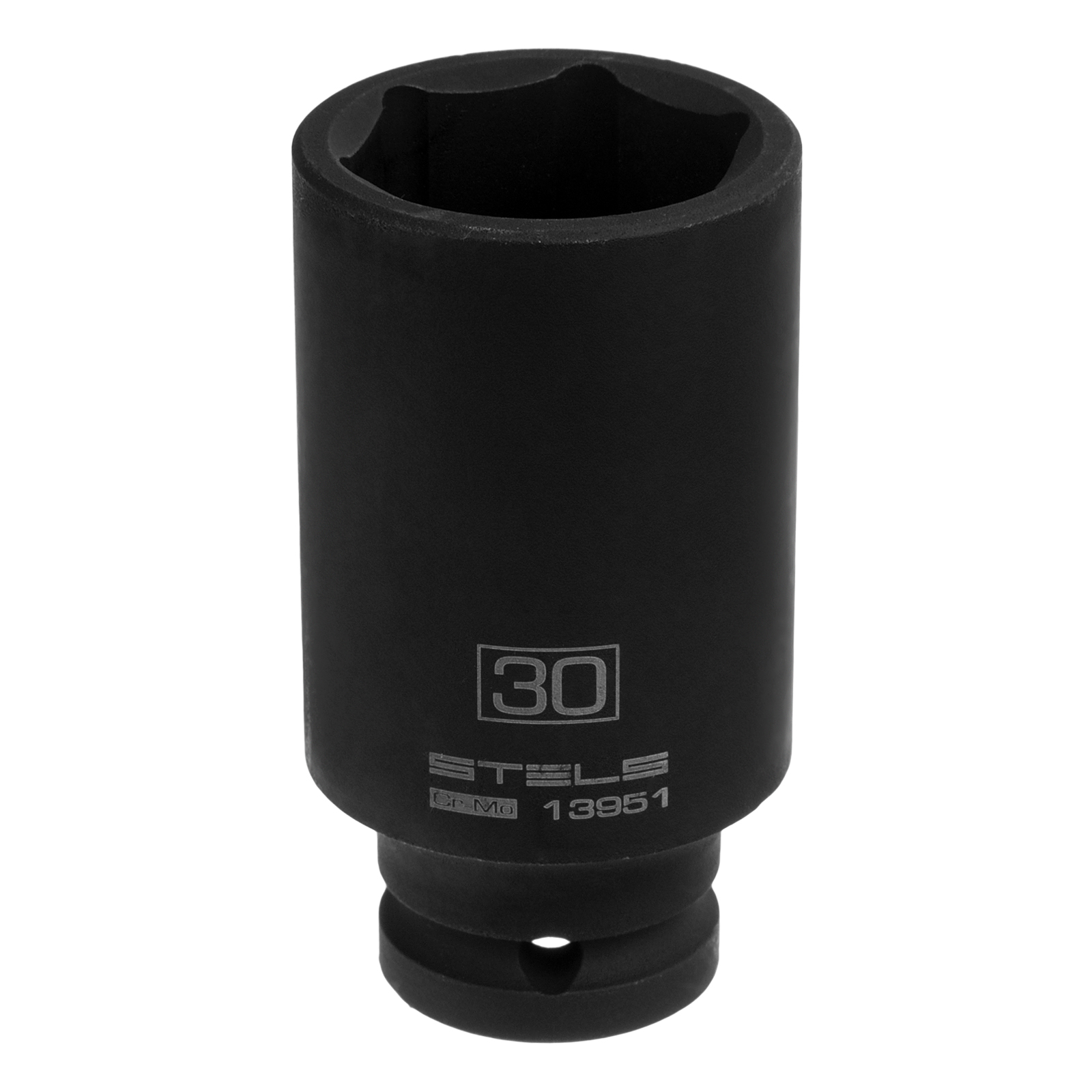 Головка ударная удлиненная шестигранная, 30 мм, 1/2, CrMo Stels 