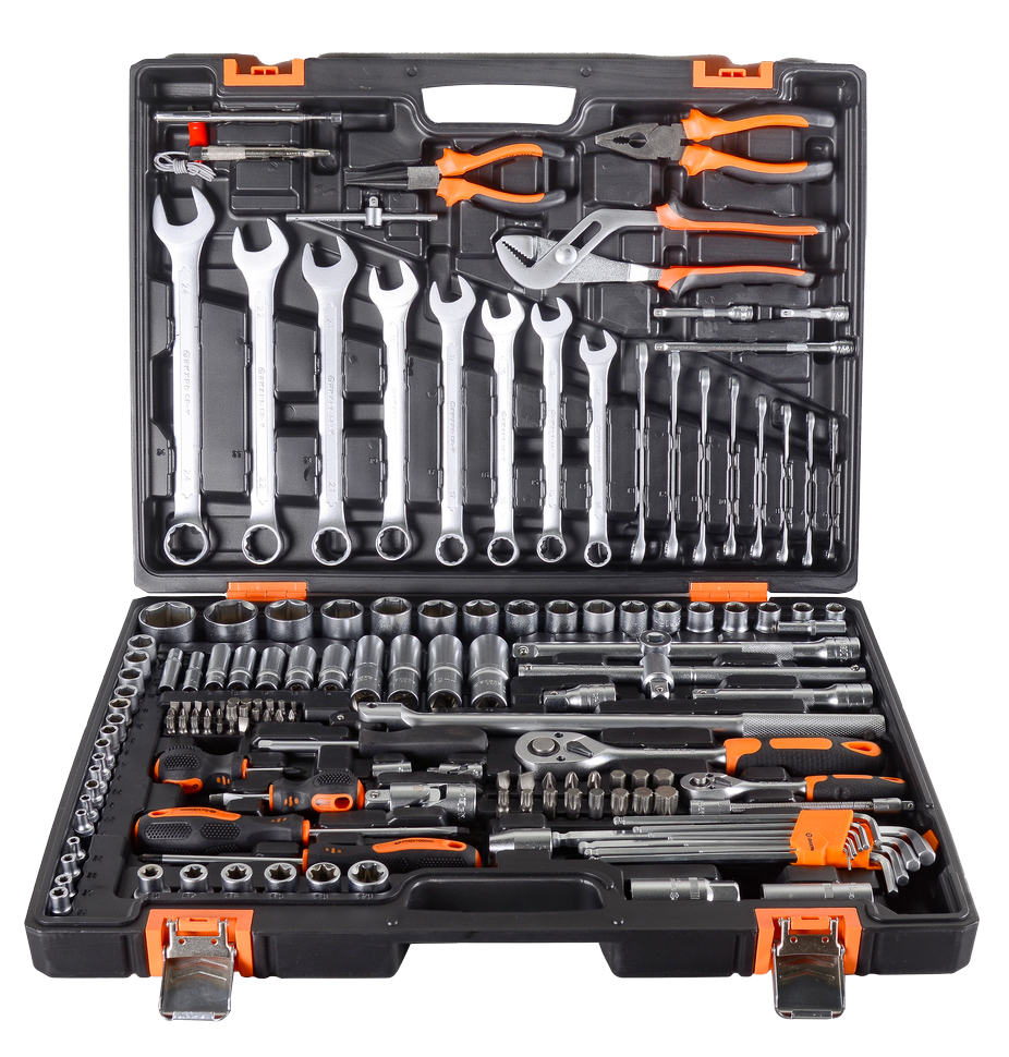Набор инструментов, 1/2", 1/4", CrV, в кейсе 151 предмет Вихрь 