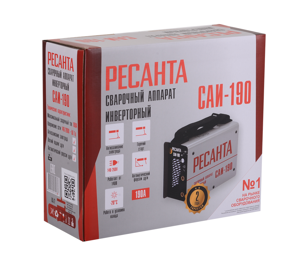 Сварочный аппарат инверторный Ресанта САИ 190 