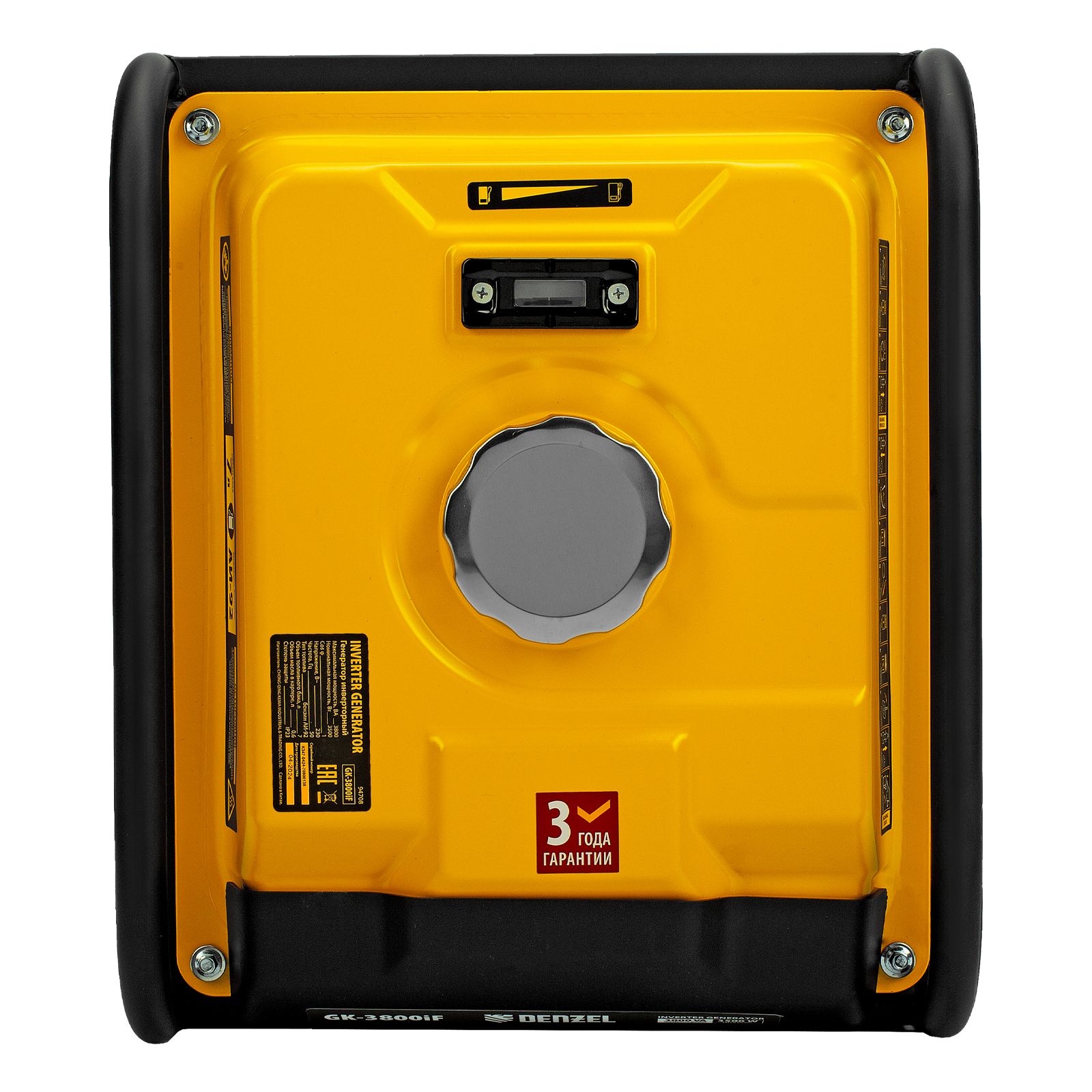 Генератор инверторный GK-3800iF, 3,8 кВт, 230 В, ручной старт DENZEL 