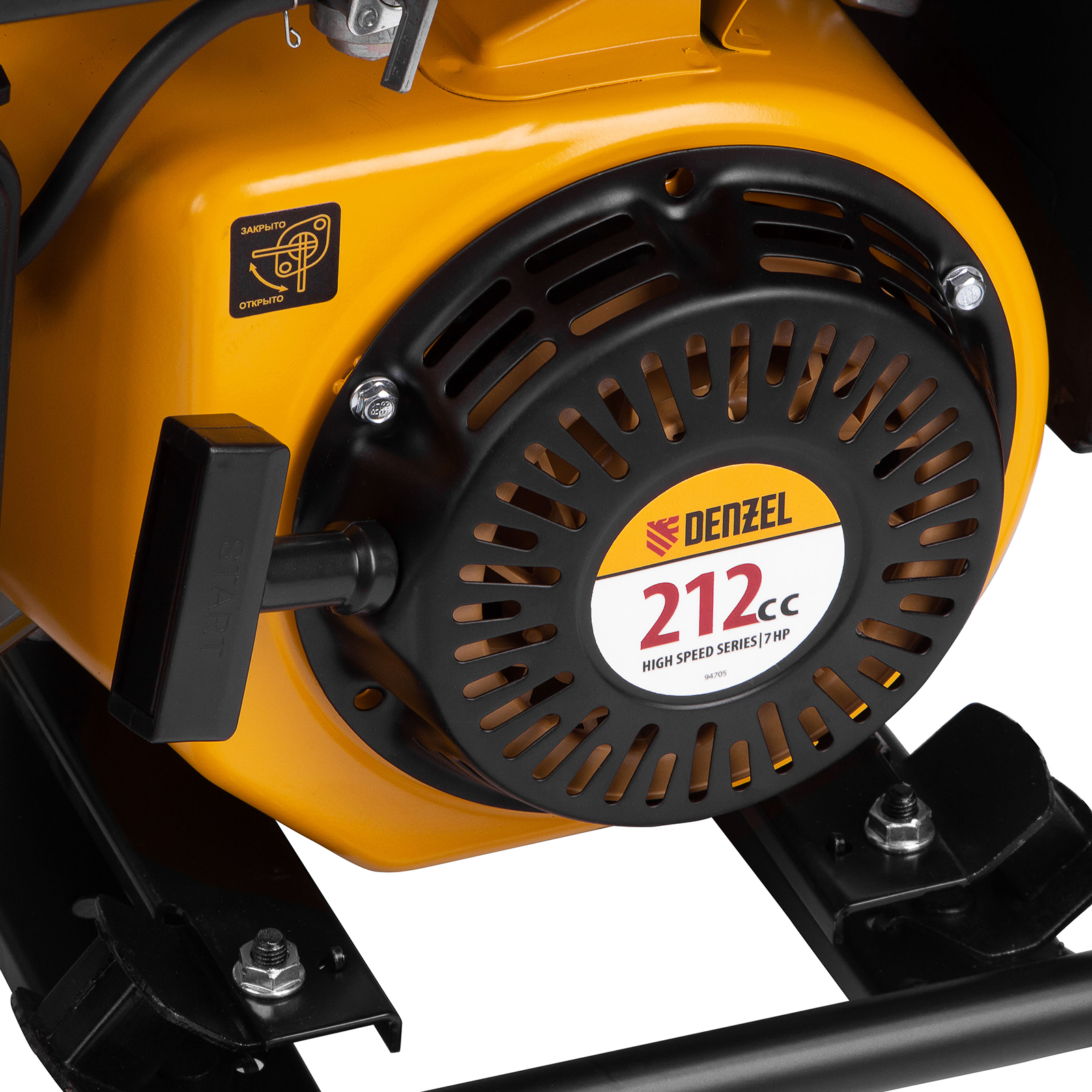 Генератор инверторный GT-3500iF, 3.5 кВт, 230 В, бак 5 л, открытый корпус, ручной старт Denzel 94705 