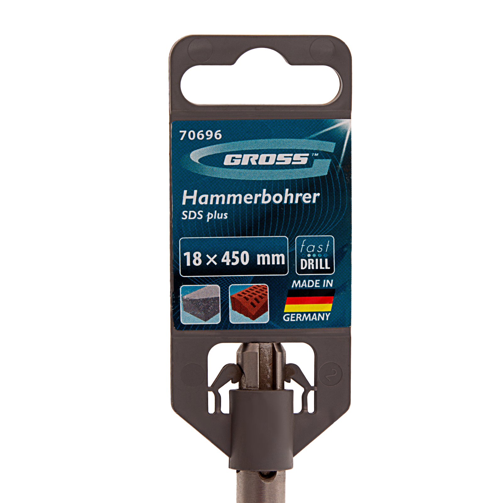 Бур по бетону Pro, 18 х 450 мм, SDS Plus Gross 