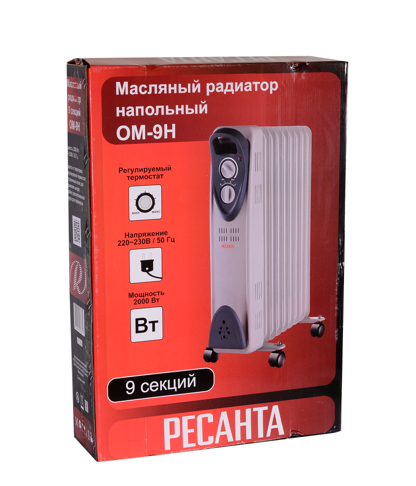 Масляный радиатор РЕСАНТА ОМ-9Н 