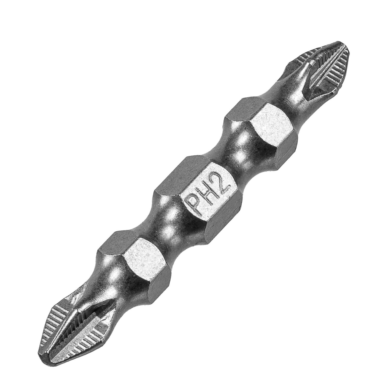 Бита двухсторонняя, PH2-PZ2 х 45 мм, сталь S2, 10 шт. Denzel 