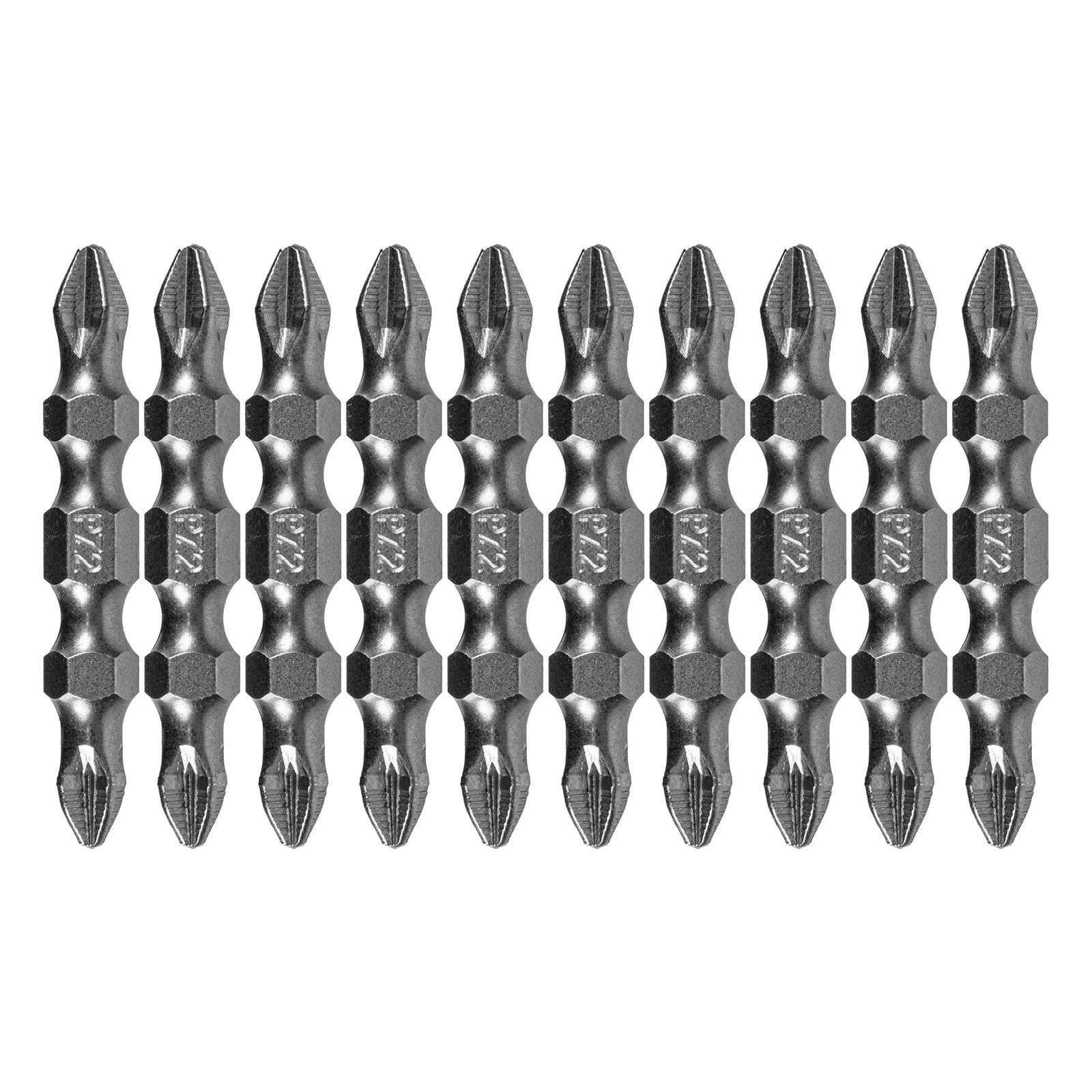 Бита двухсторонняя, PH2-PZ2 х 45 мм, сталь S2, 10 шт. Denzel 