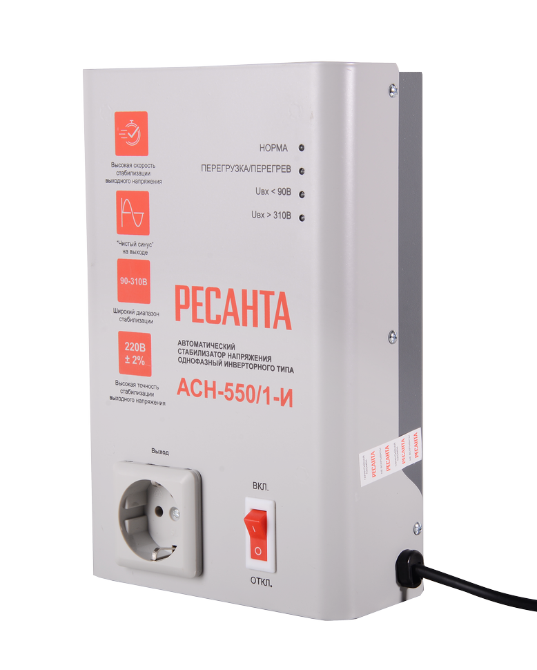 Стабилизатор напряжения АСН-550/1-И Ресанта 
