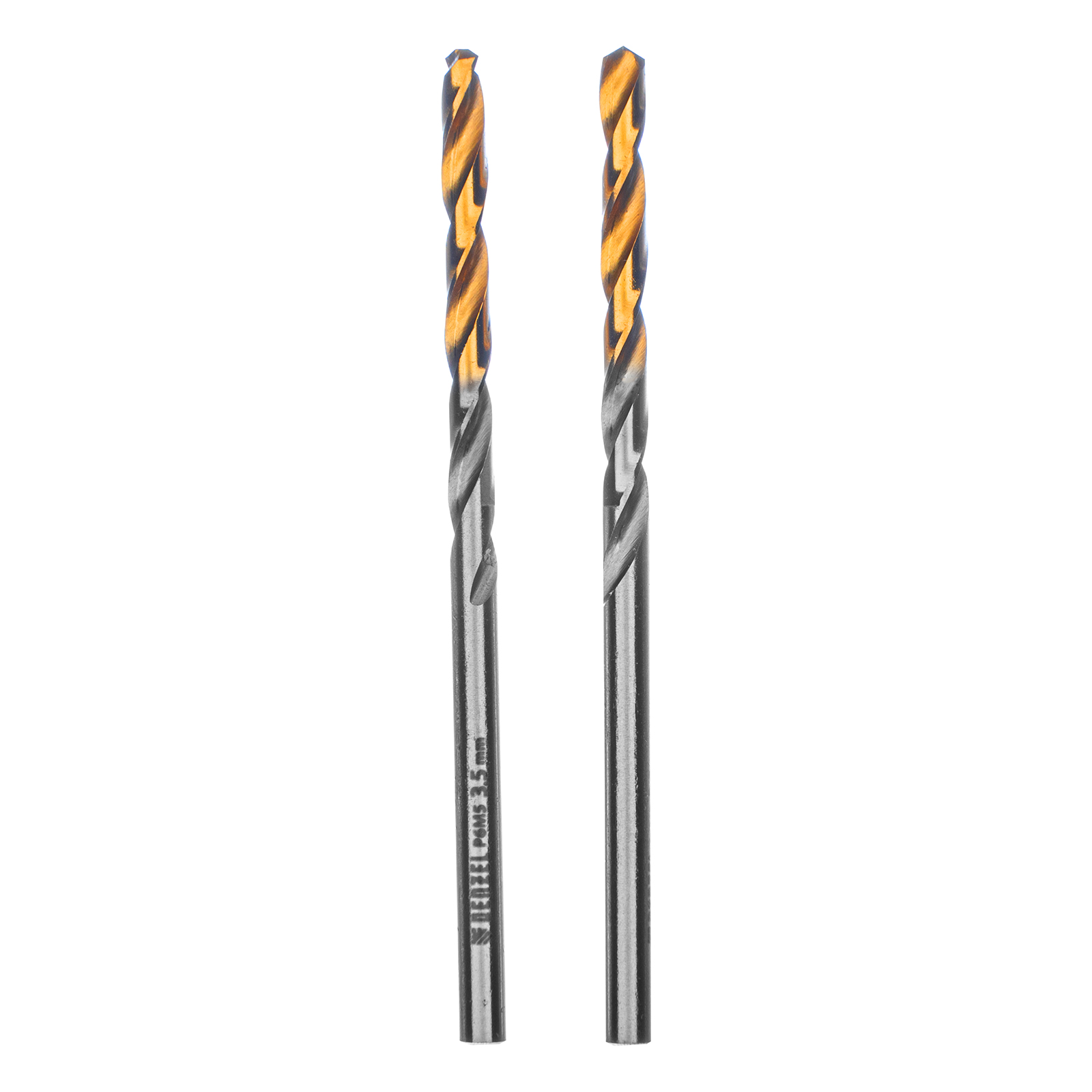 Сверло спиральное по металлу 3,5 x 70 мм, Р6М5, Golden Tip , 2шт. Denzel 