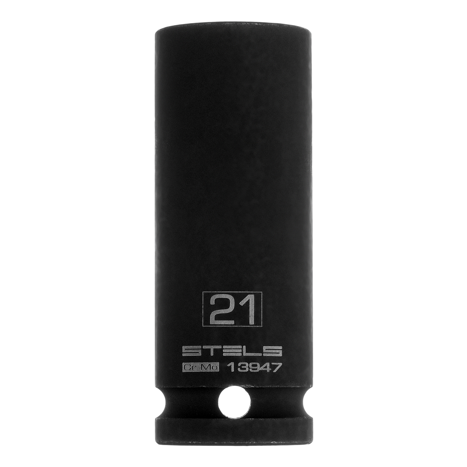 Головка ударная удлиненная шестигранная, 21 мм, 1/2, CrMo Stels 