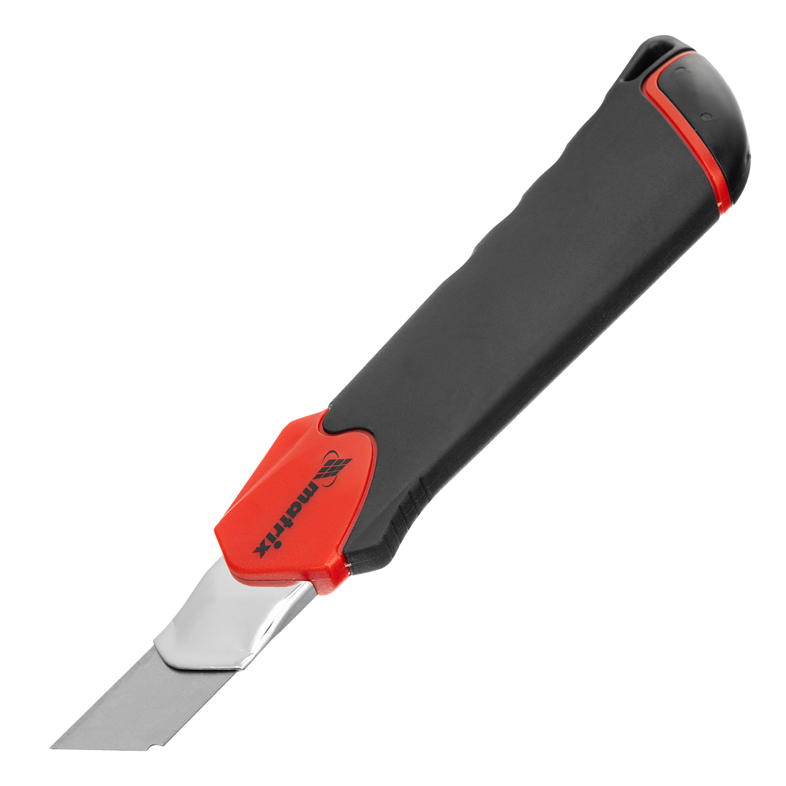 Нож, 18 мм, выдвижное лезвие "Quick blade" металлическая направляющая, двойная фиксация, эргономична 