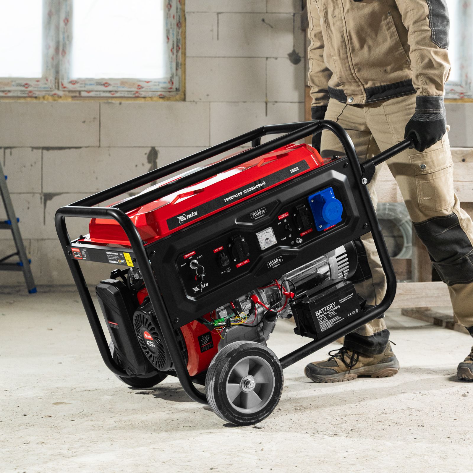 Генератор бензиновый RS-9000E, 7 кВт, 230В, электростартер MTX 