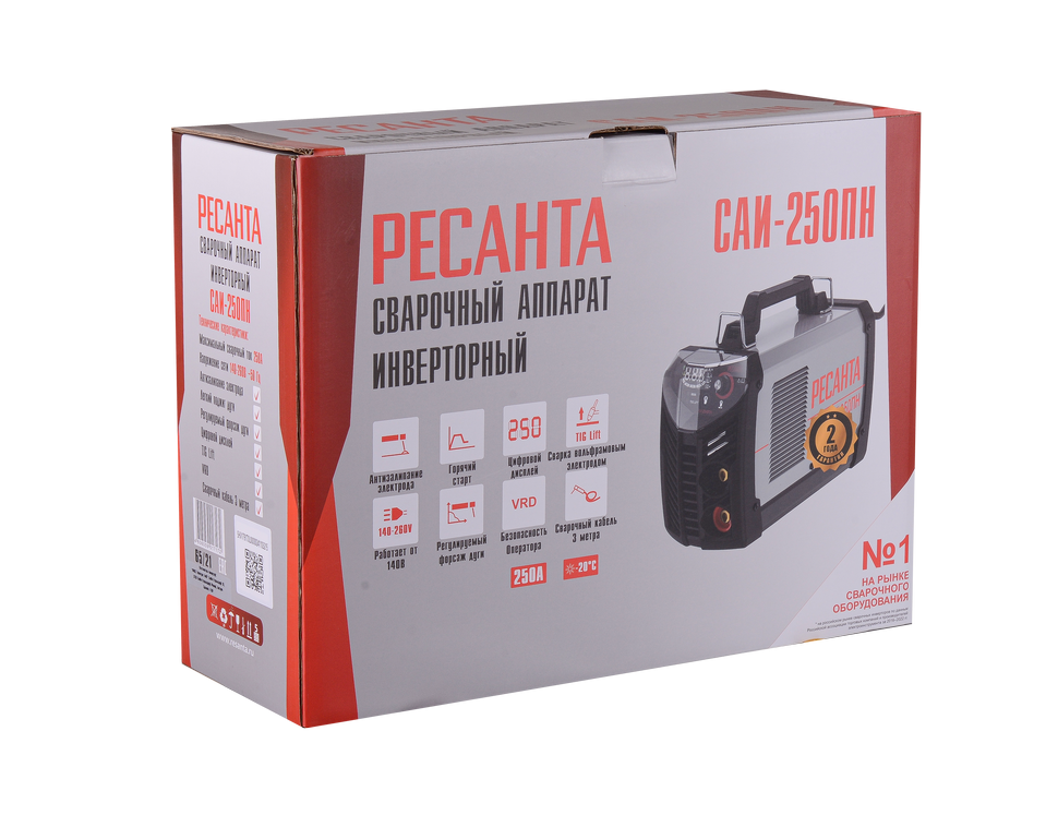 Сварочный аппарат инверторный Ресанта САИ 250 ПН 