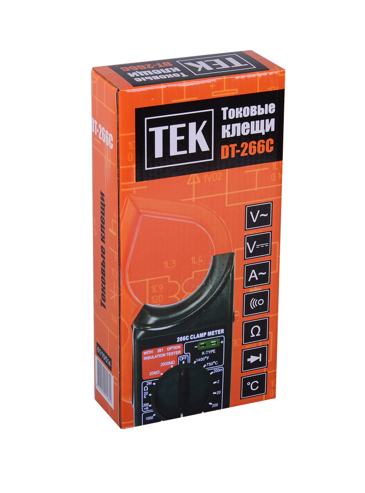 Токоизмерительные клещи DT266C (+измерение температуры) 