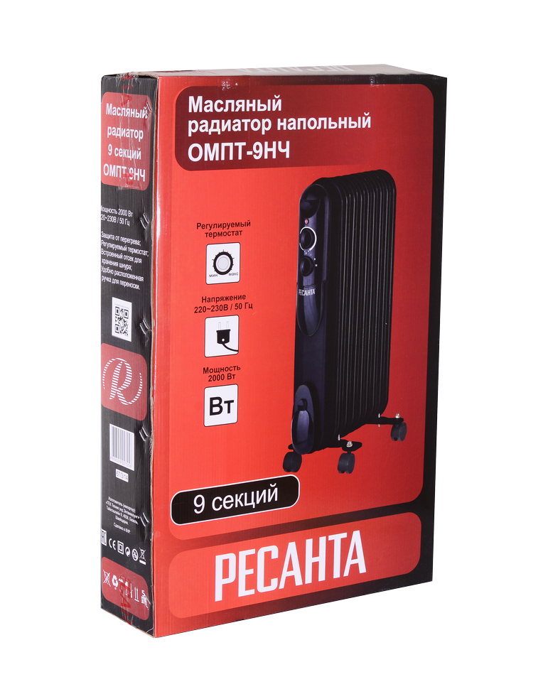 Масляный радиатор РЕСАНТА ОМПТ-9НЧ 
