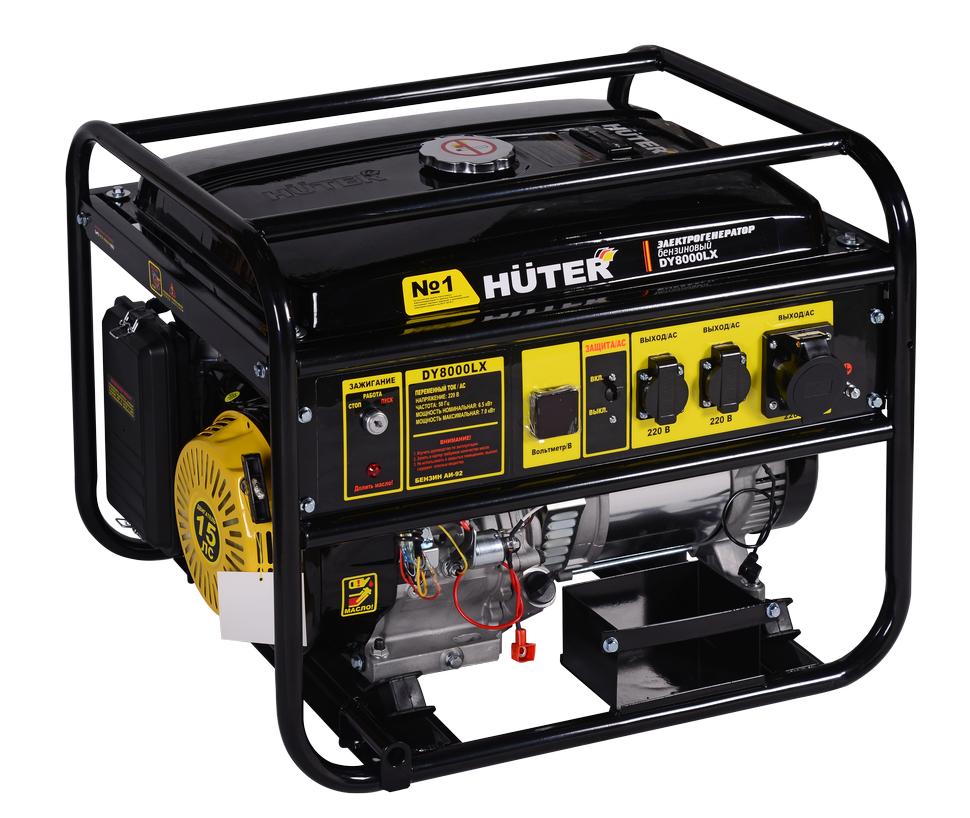 Портативный бензогенератор Huter DY8000LX 