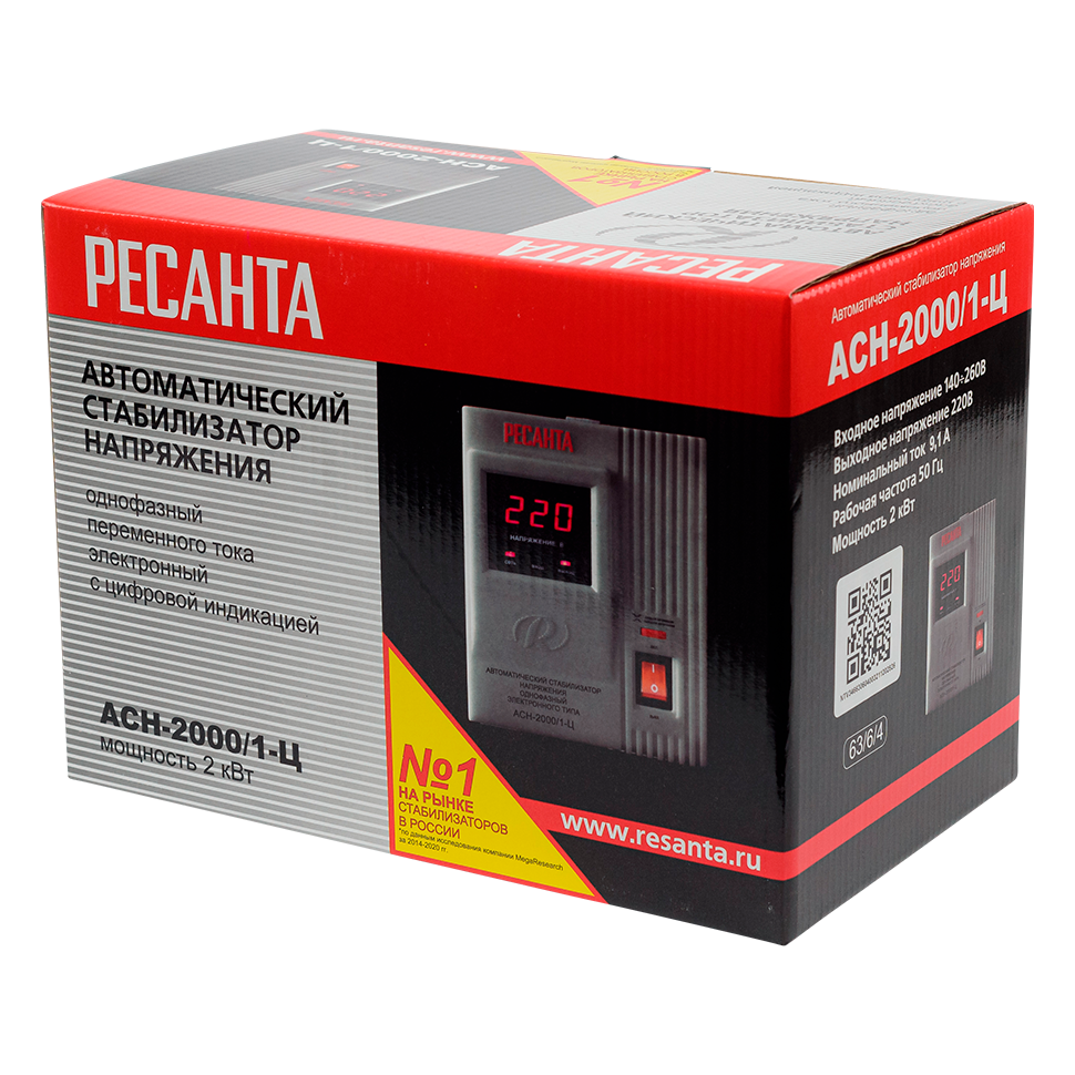 Стабилизатор напряжения Ресанта АСН-2000/1-Ц 