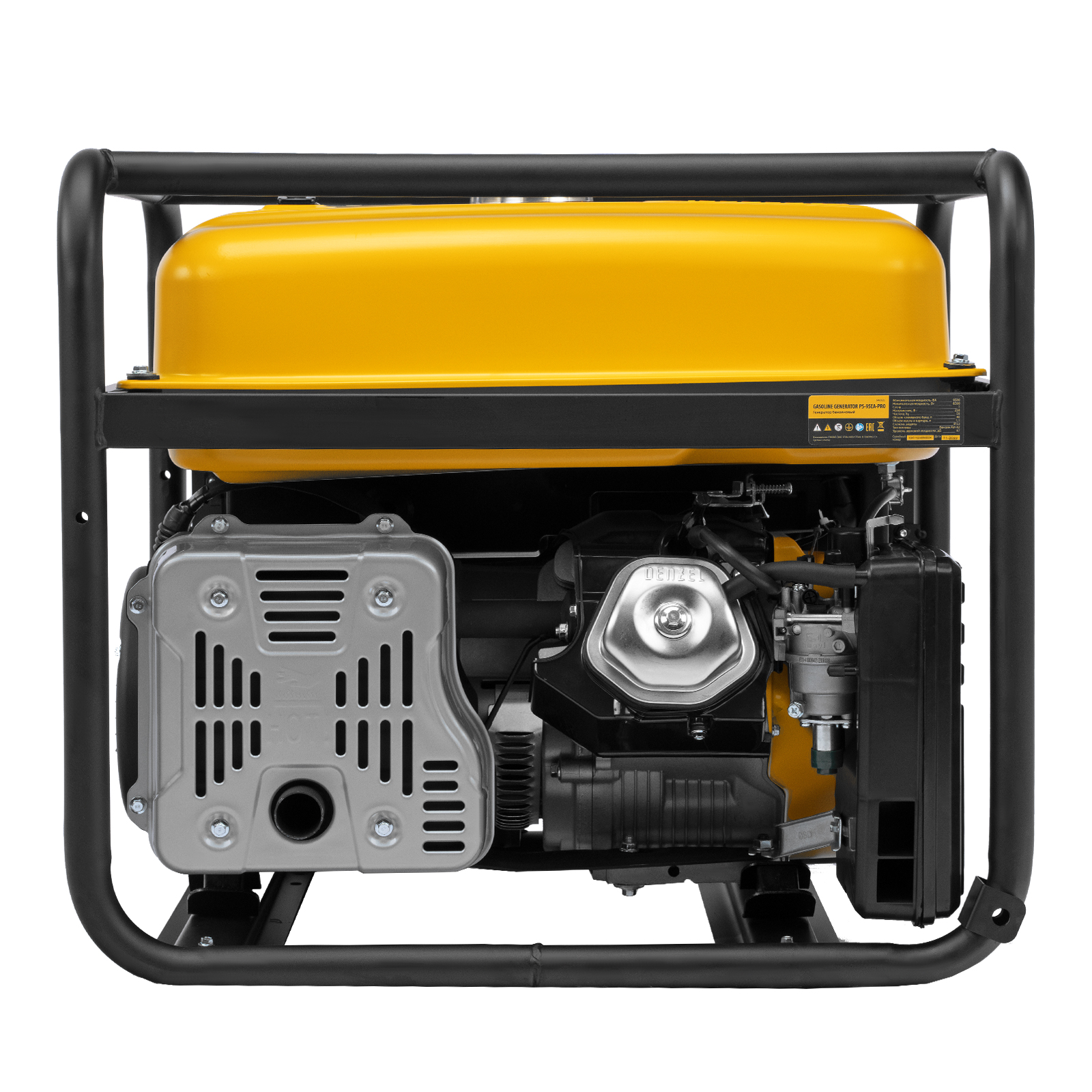 Генератор бензиновый PS-95EA-PRO, 9,5 кВт, 230 В, 40 л, разъем ATS, эл.старт Denzel 