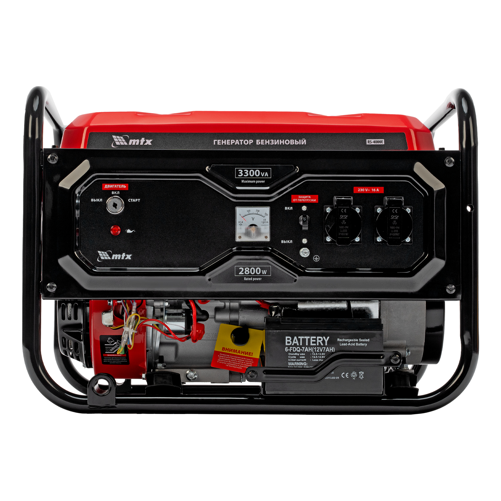 Генератор бензиновый RS-4000E, 3,3 кВт, 230В, электростартер MTX 