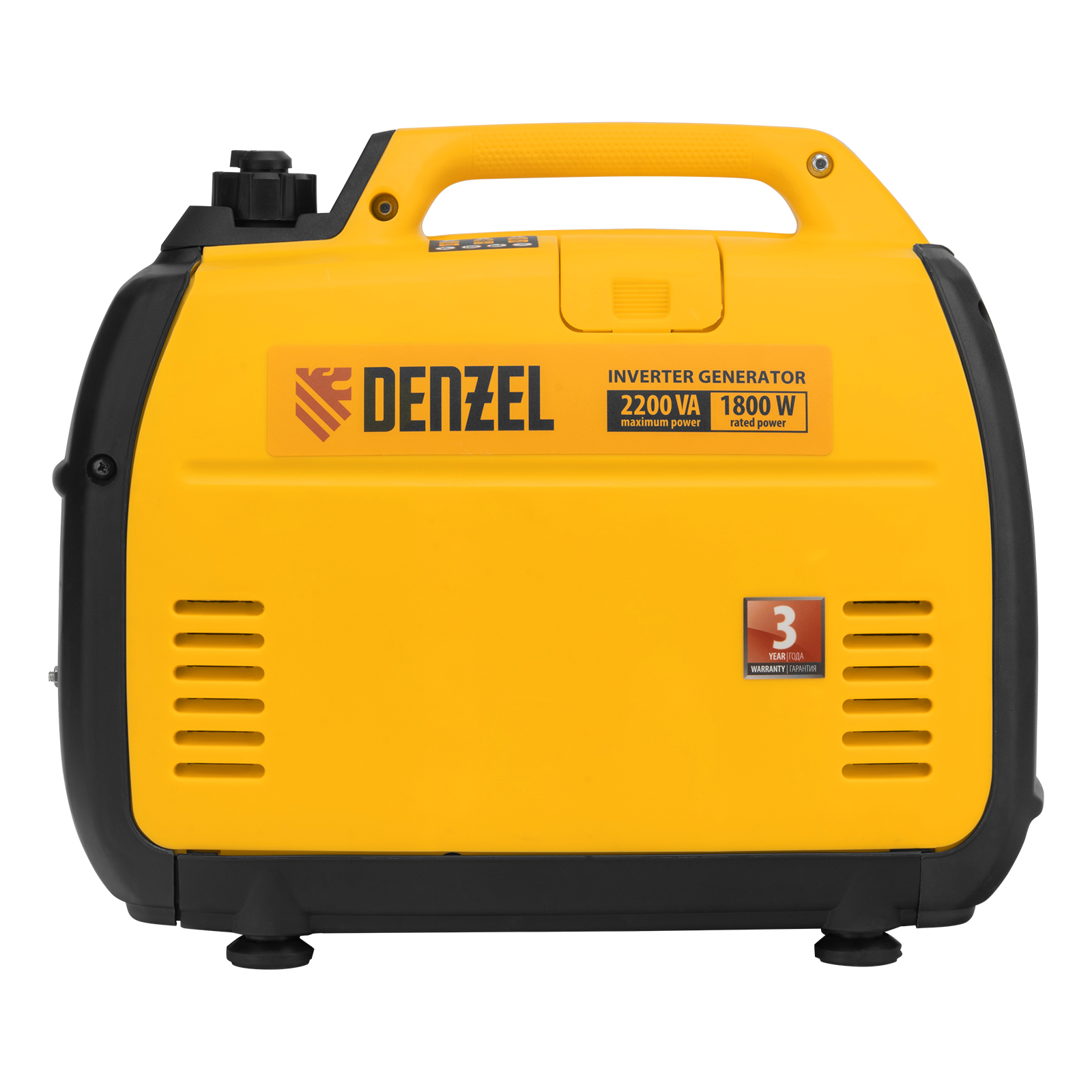 Генератор инверторный GT-2200iS, 2.2 кВт, 230 В, бак 4 л, закрытый корпус, ручной старт Denzel 