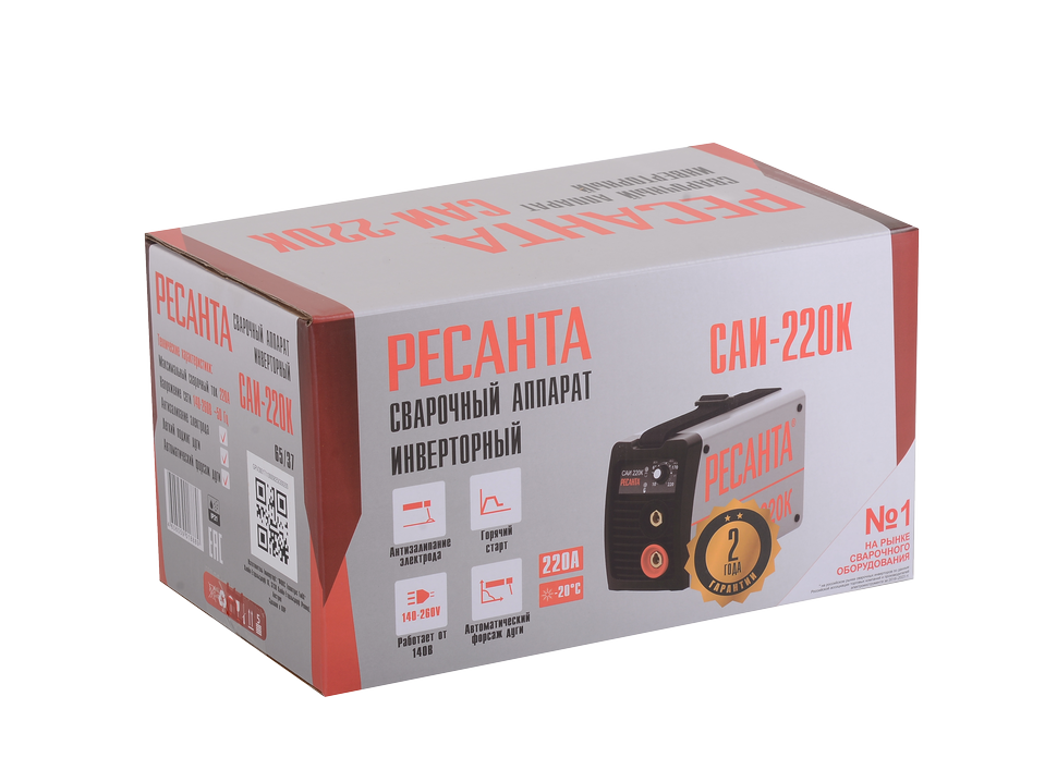 Сварочный аппарат инверторный Ресанта САИ 220К (компакт) 