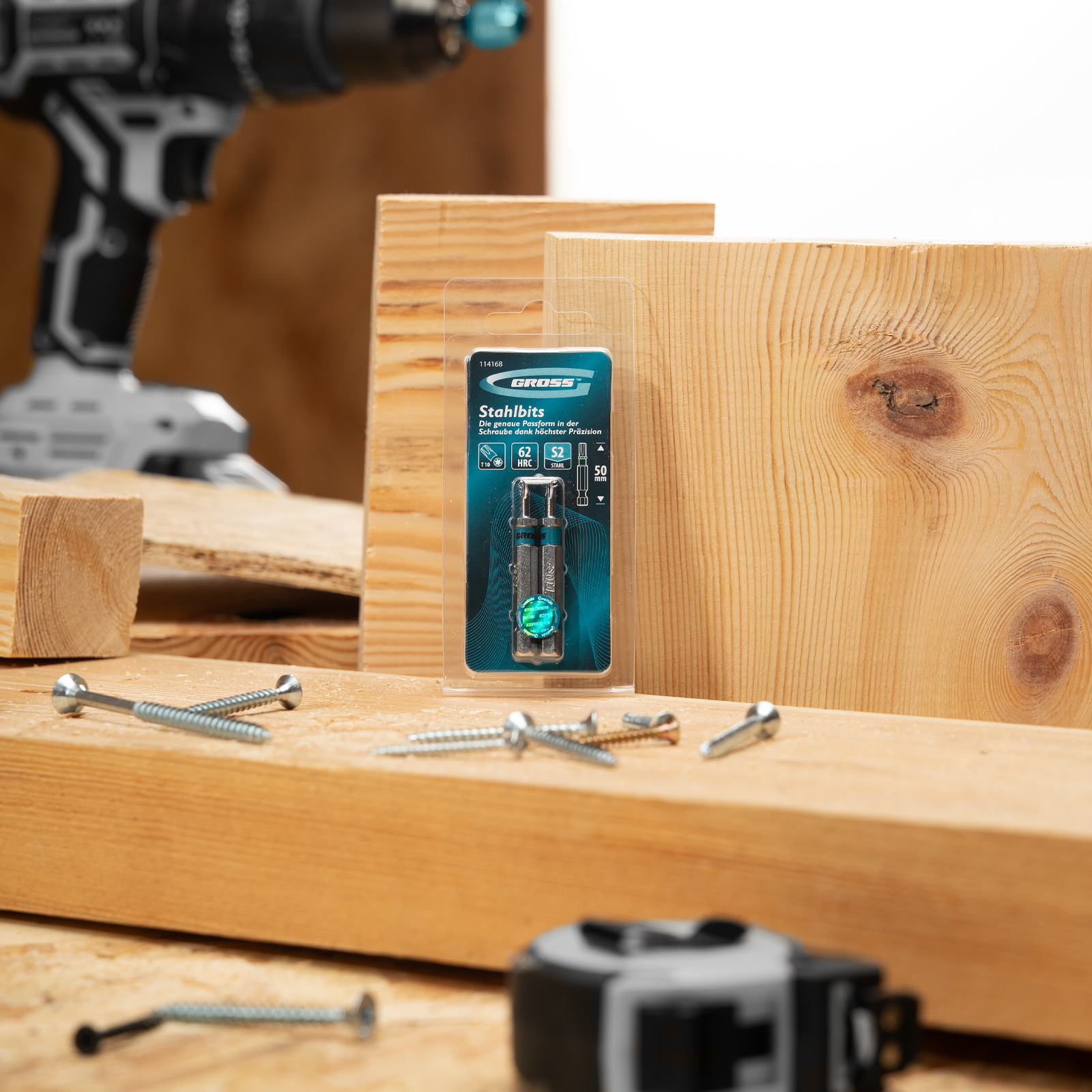 Бита Torx 10х50мм, сталь S2, шестигр., 2 шт. Gross 