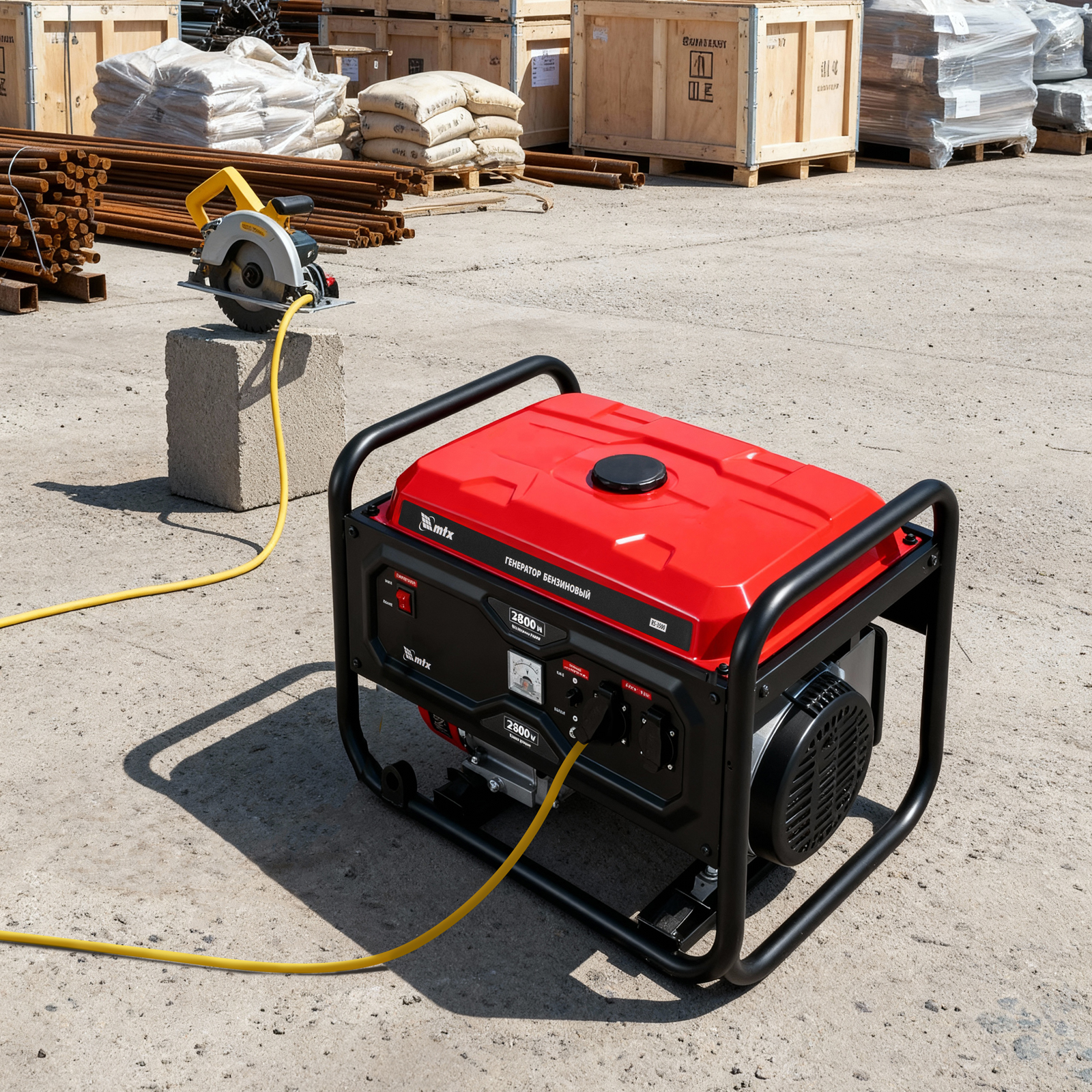 Генератор бензиновый RS-3500, 2,8 кВт, 230В, ручной стартер MTX 