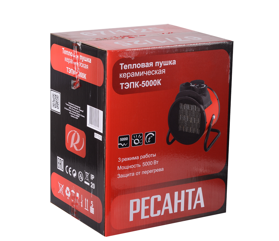 Электрическая тепловая пушка РЕСАНТА ТЭПК-5000K 