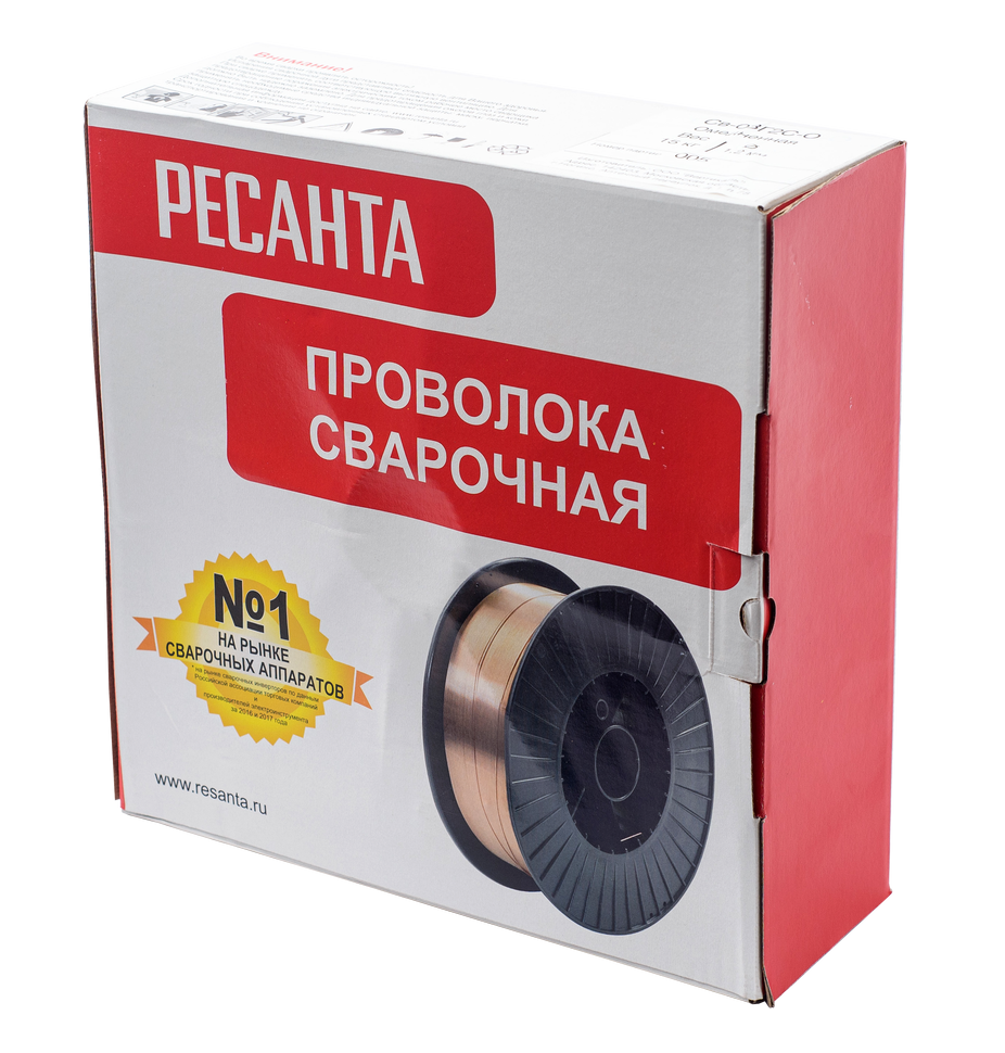 Сварочная проволока Ресанта СВ-08Г2С-О, Ф1,2 мм Катушка 15кг 