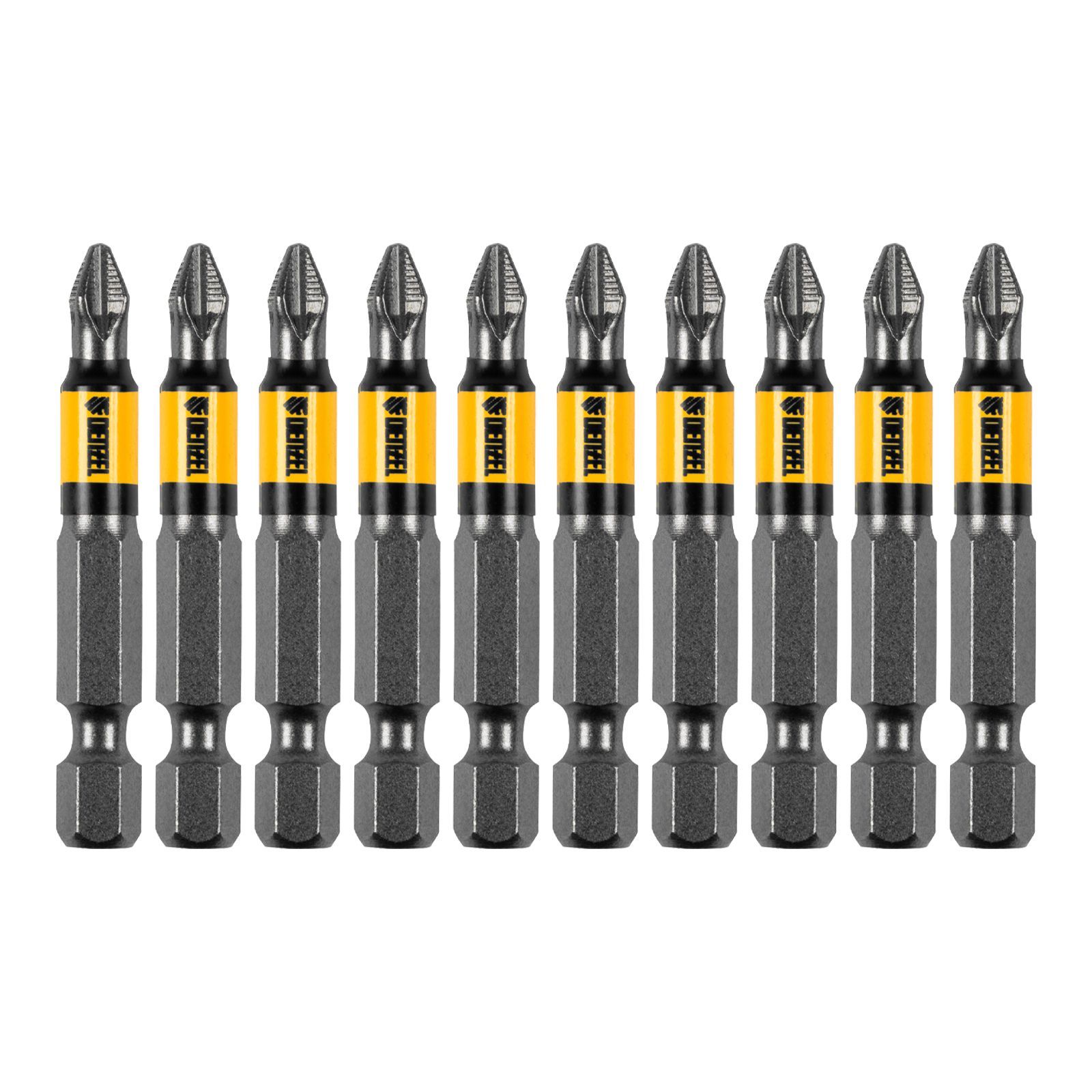 Бита PH2х50, сталь S2, цилиндр., 10 шт. Е 6,3 Denzel
