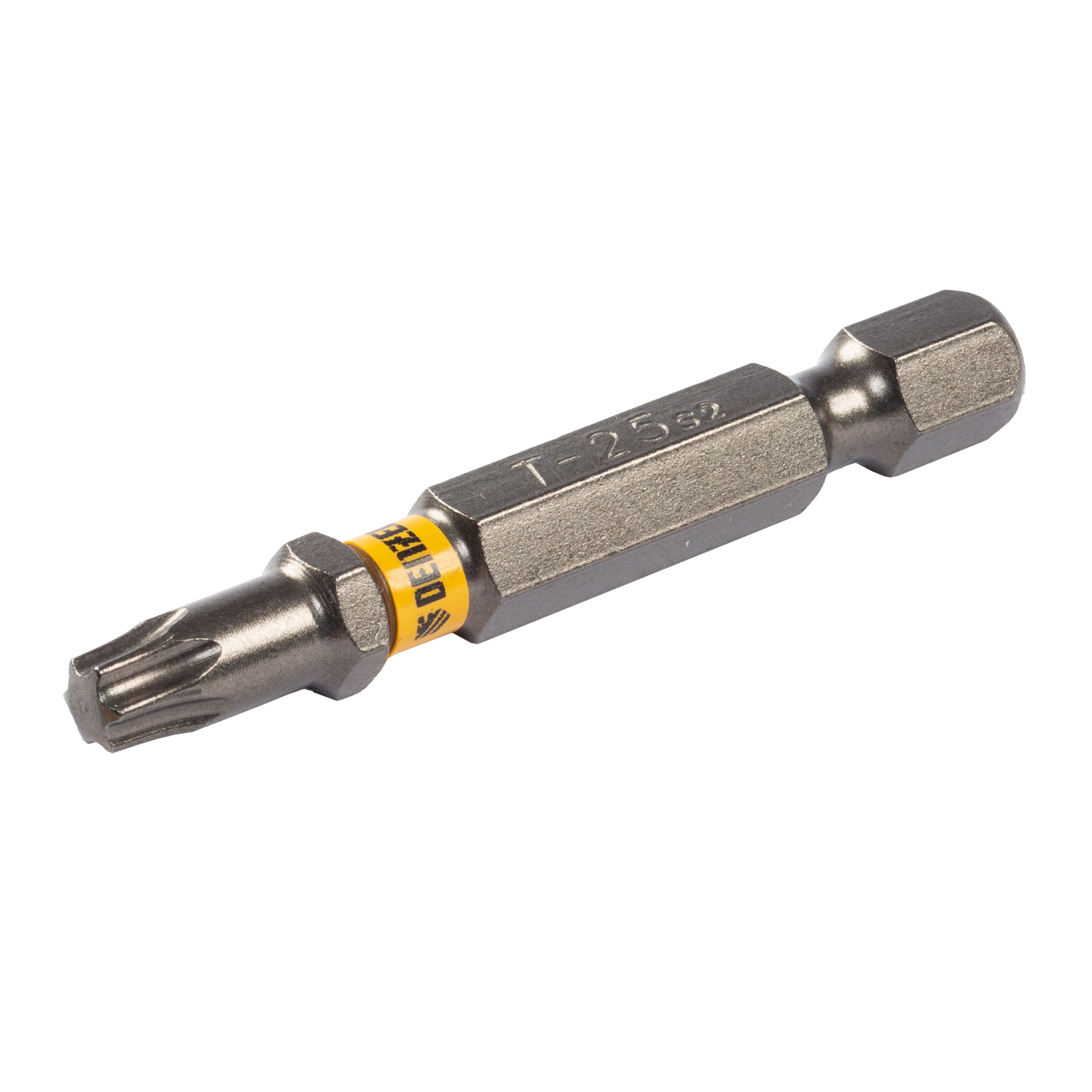 Бита TX 25х50, сталь S2, шестигранный профиль, 10 шт. Е 6,3 Denzel 