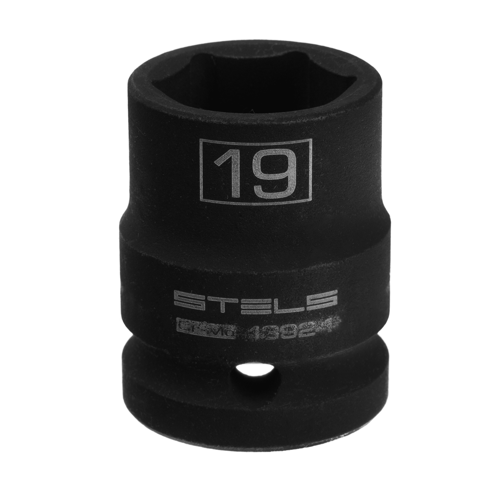 Головка ударная шестигранная, 19 мм, 1/2, CrMo Stels 