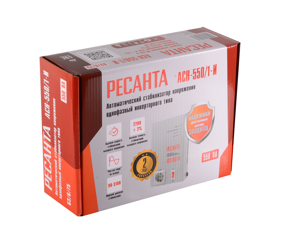 Стабилизатор напряжения АСН-550/1-И Ресанта 