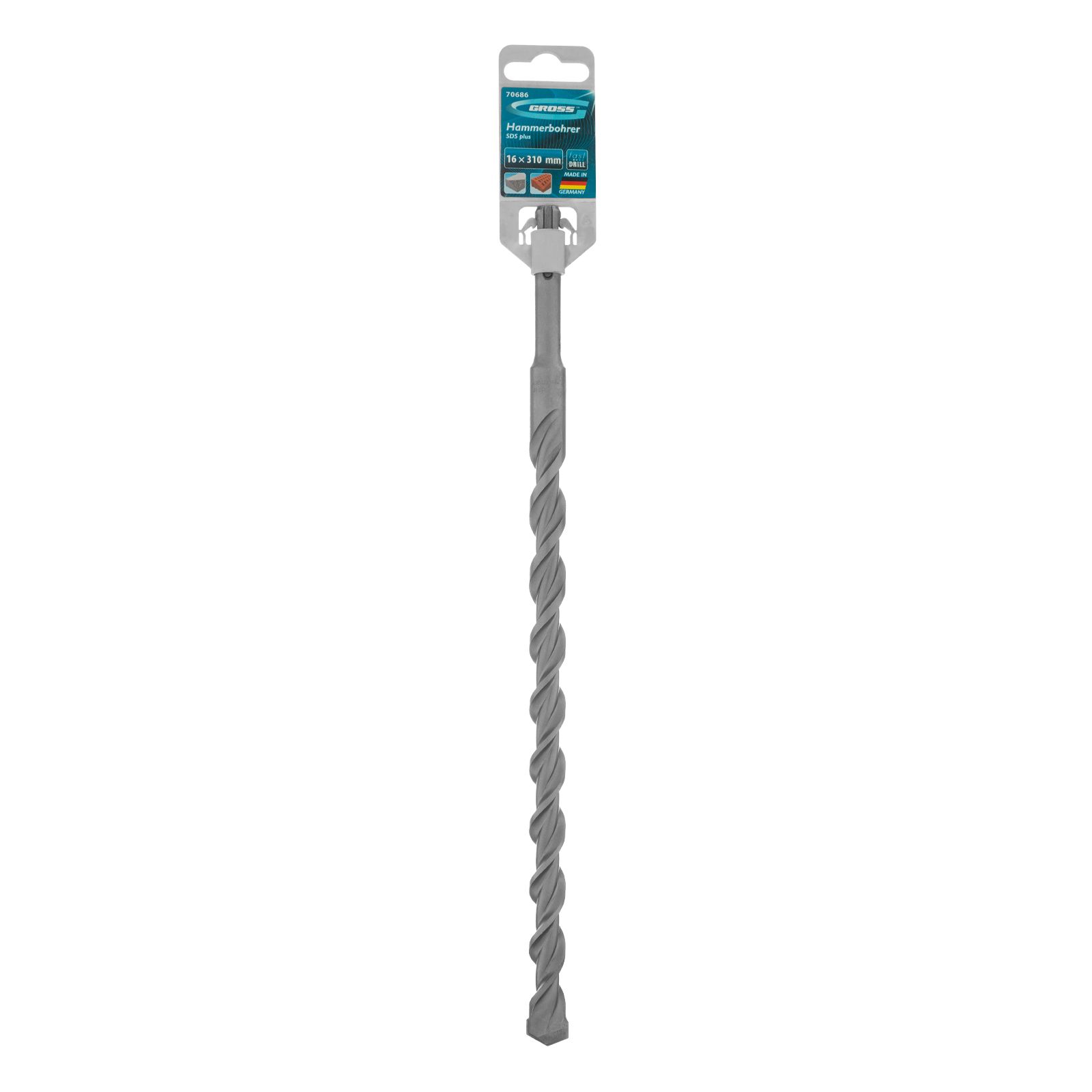 Бур по бетону Pro, 16 х 300 мм, SDS Plus Gross 