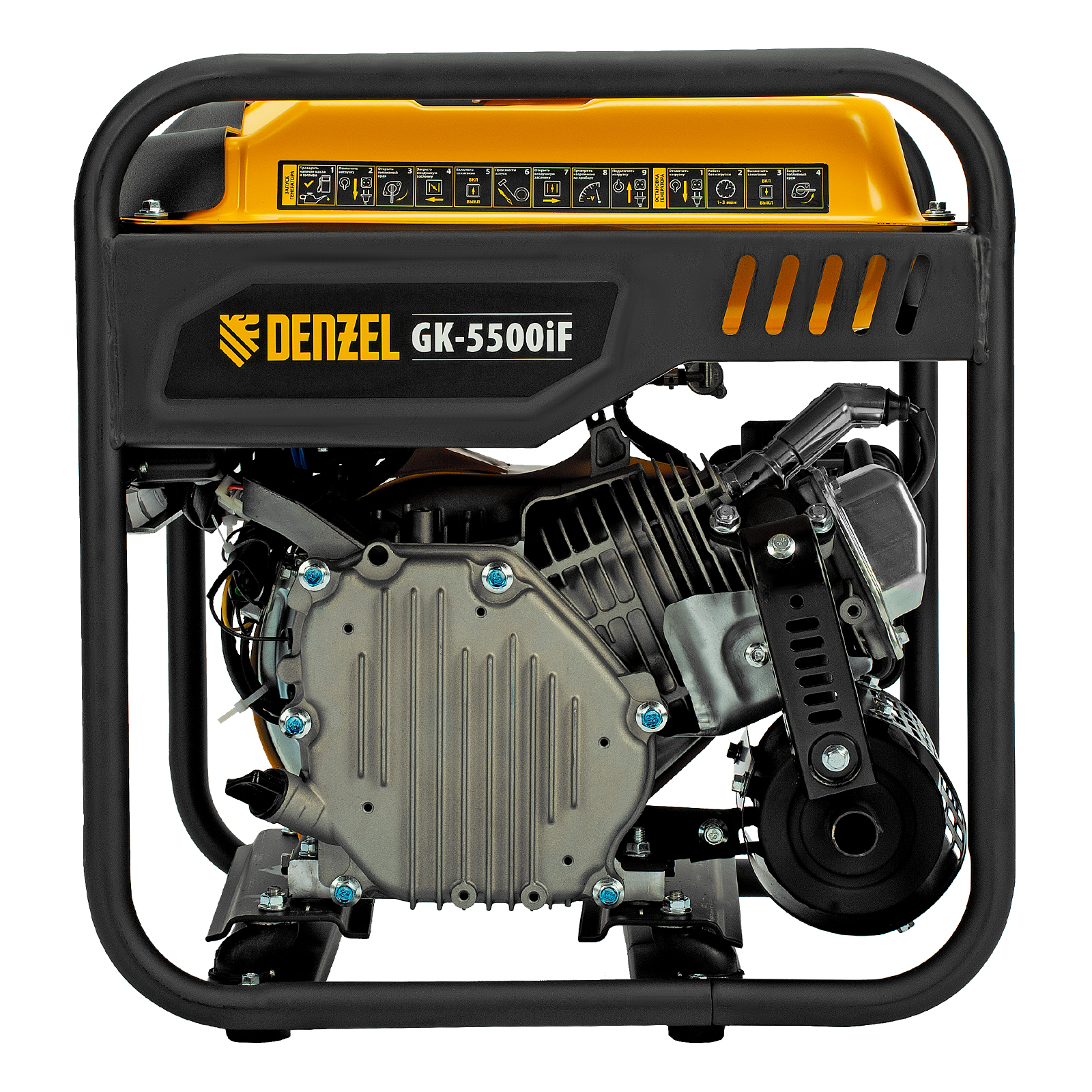 Генератор инверторный GK-5500iF, 5,5 кВт, 230 В, ручной старт DENZEL 