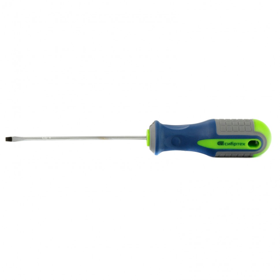 Отвертка, SL3 х 100 мм, CrV, трехкомпонентная рукоятка Сибртех 