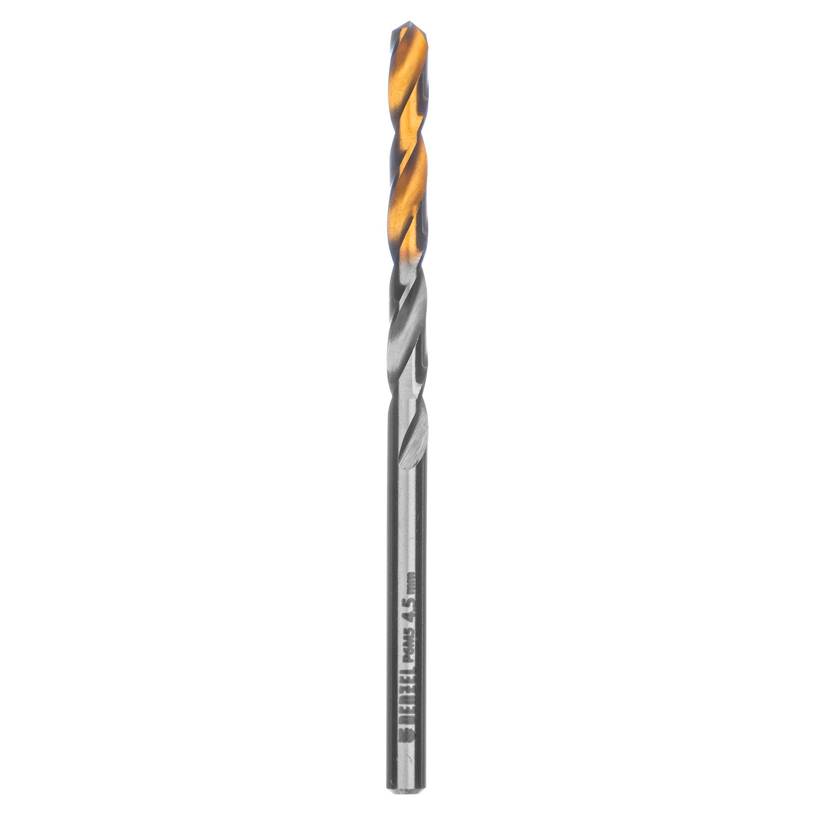 Сверло спиральное по металлу 4,5 x 80 мм, Р6М5, Golden Tip  Denzel 