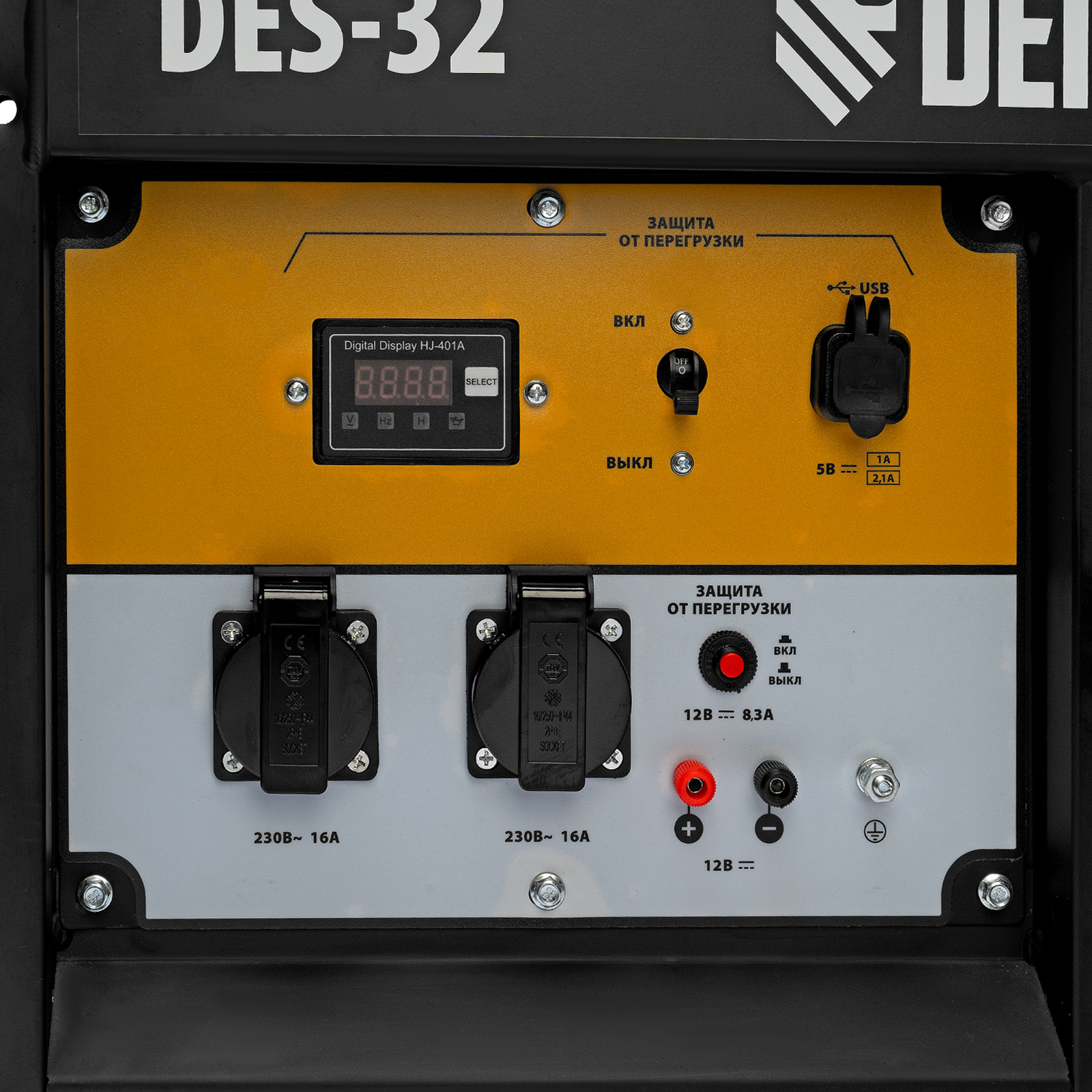 Генератор дизельный DES-32, 3,2 кВт, 230 В, 11 л, ручной стартер Denzel 