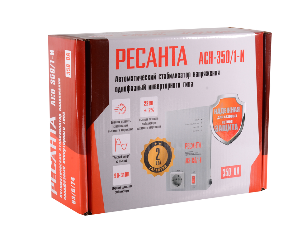 Стабилизатор напряжения АСН-350/1-И Ресанта 
