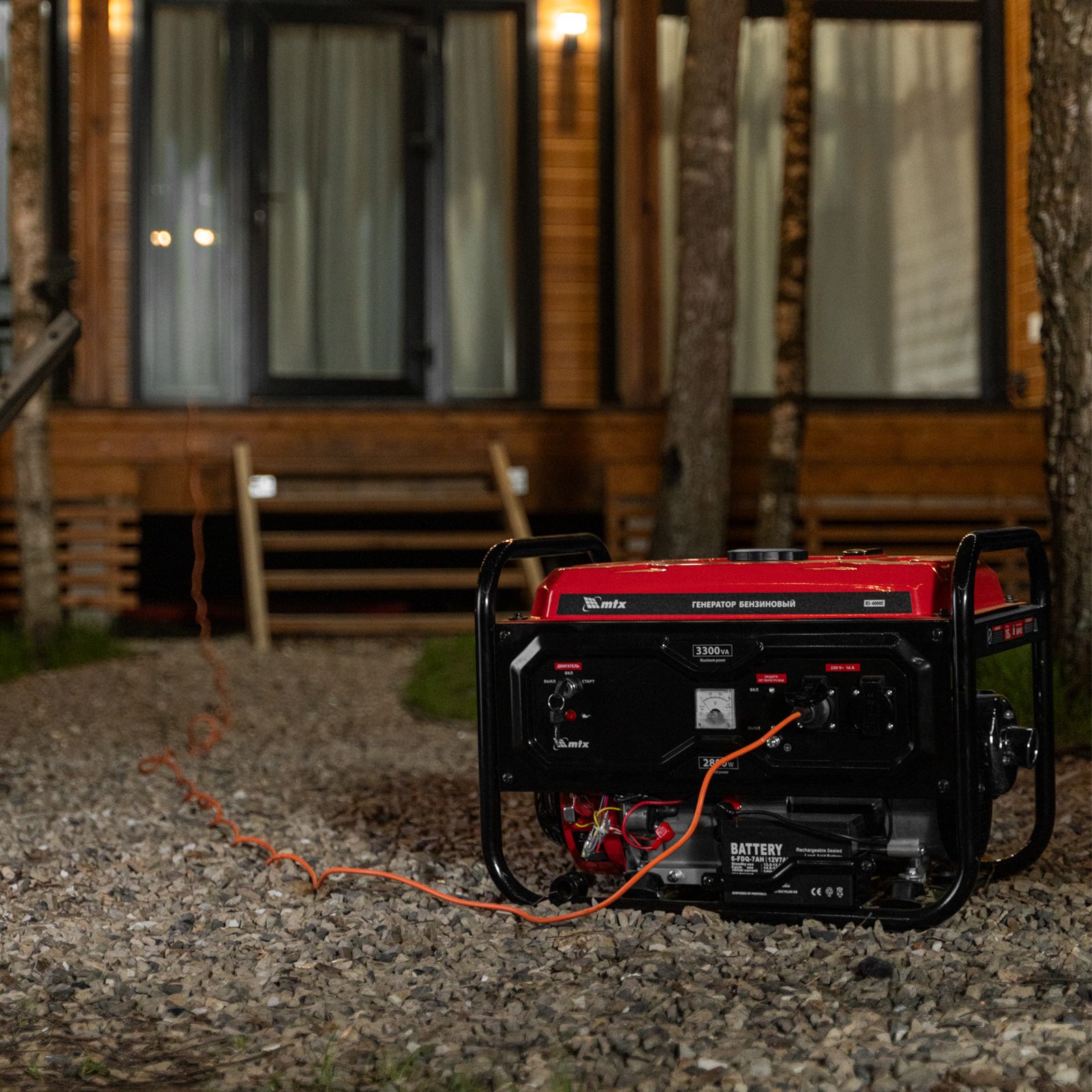 Генератор бензиновый RS-4000E, 3,3 кВт, 230В, электростартер MTX 